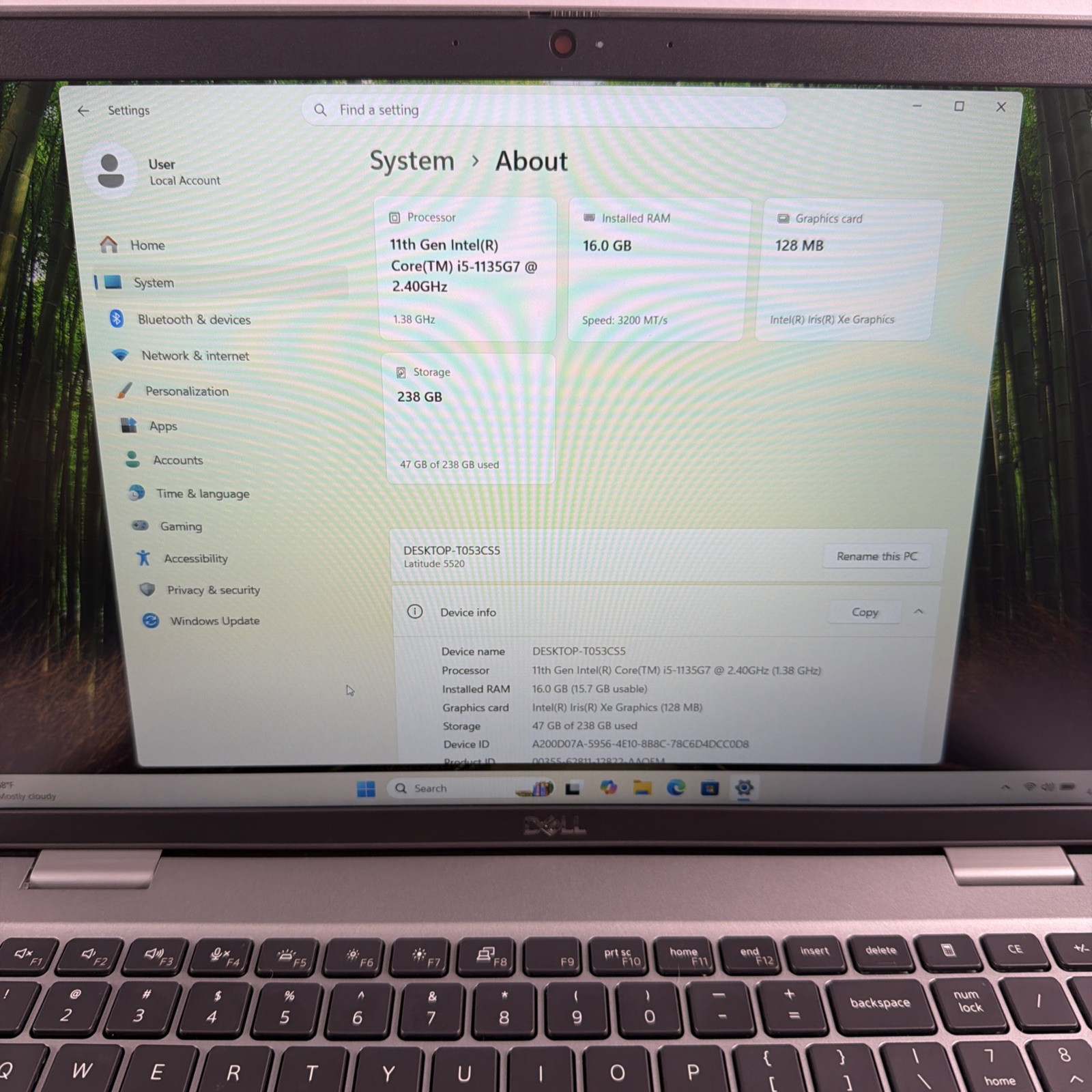 Dell Latitude 5520 Laptop i5‑1135G7 • 16GB RAM • 15.6″ FHD 256 GB SSD Win11 Pro