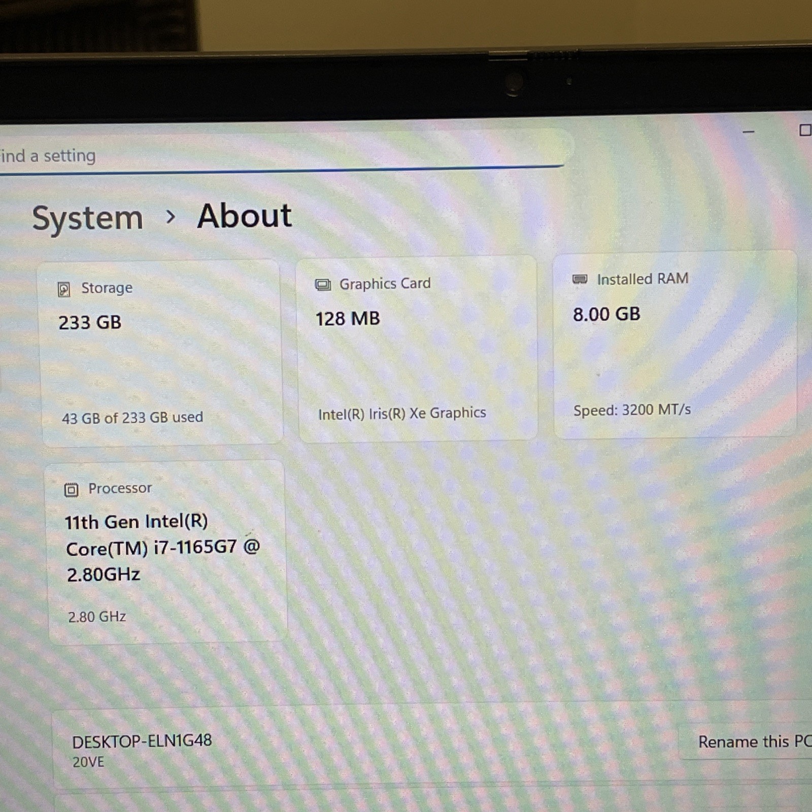 Lenovo Thinkbook 15 G2, Intel Core i7-1165G7 @ 2.8GHz, 8GB RAM,250 SSD/win11
