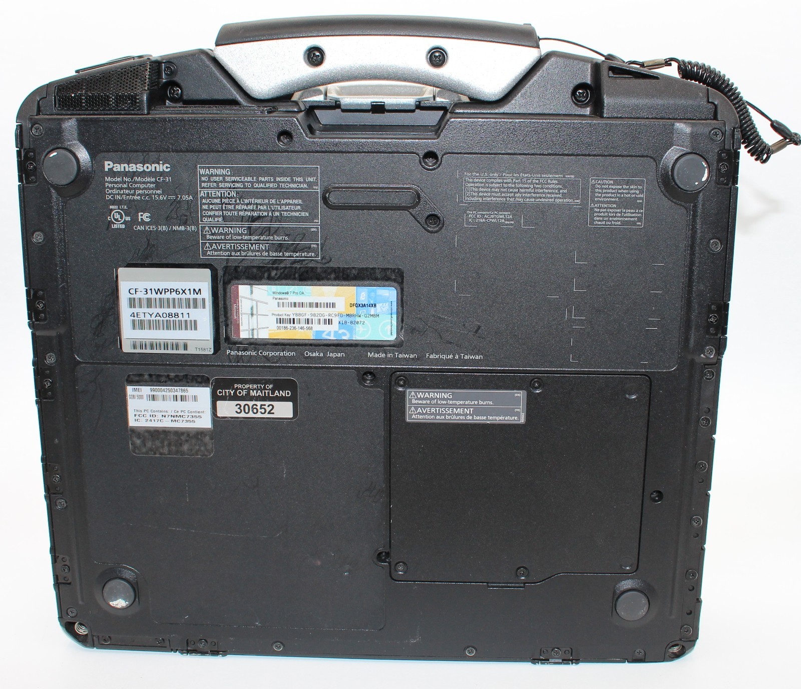 Panasonic tough CF-31 MK4 Core i7-3520M@2.9GHz/1TBSSD/4G LTE/ TOUCH/WIN11P64B