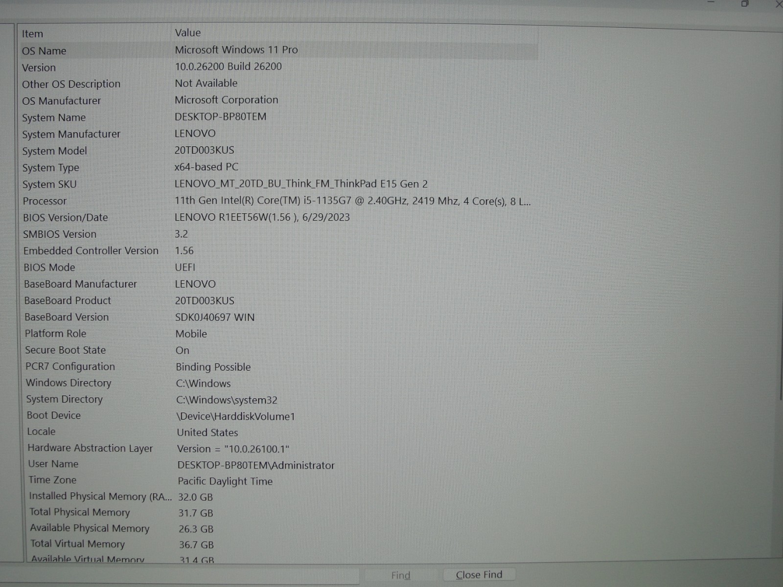 Lenovo ThinkPad E15 Gen 2 15.6″FHD Intel i5-1135G7 2.4GHz 32GB 256GB SSD W11P+PA