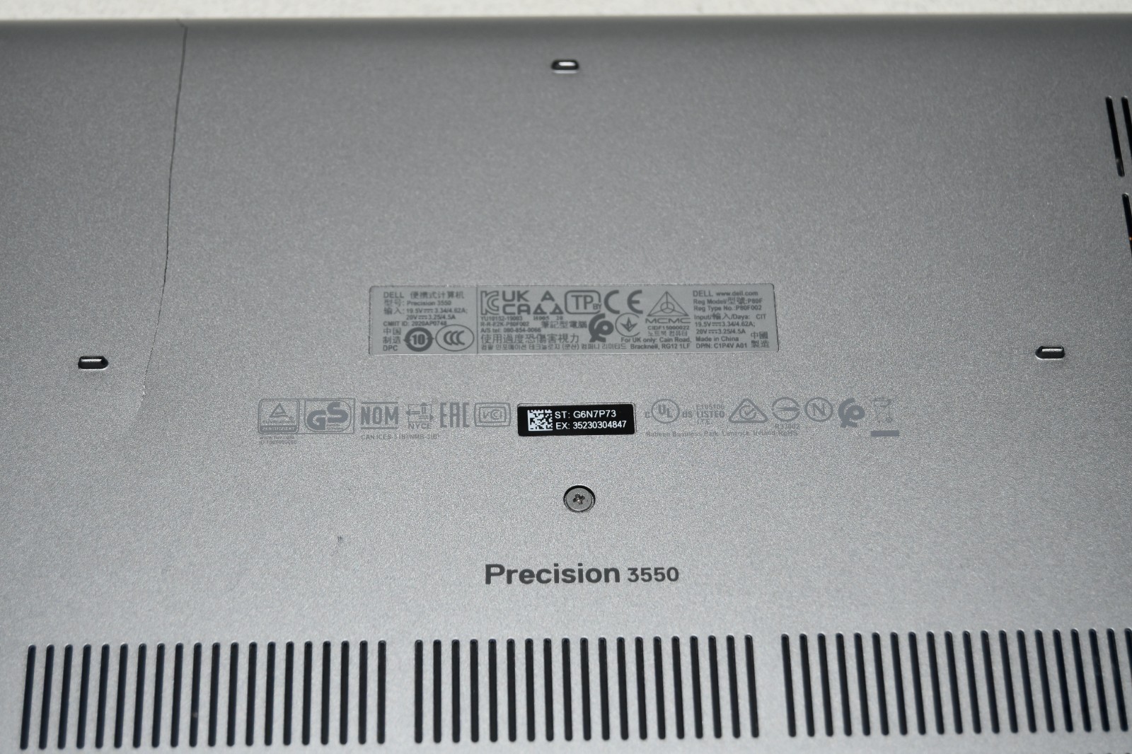 ^ Dell Precision 3550 15.6″ Intel i7-10510U @ 1.80GHz 16GB Ram No HD #X7003