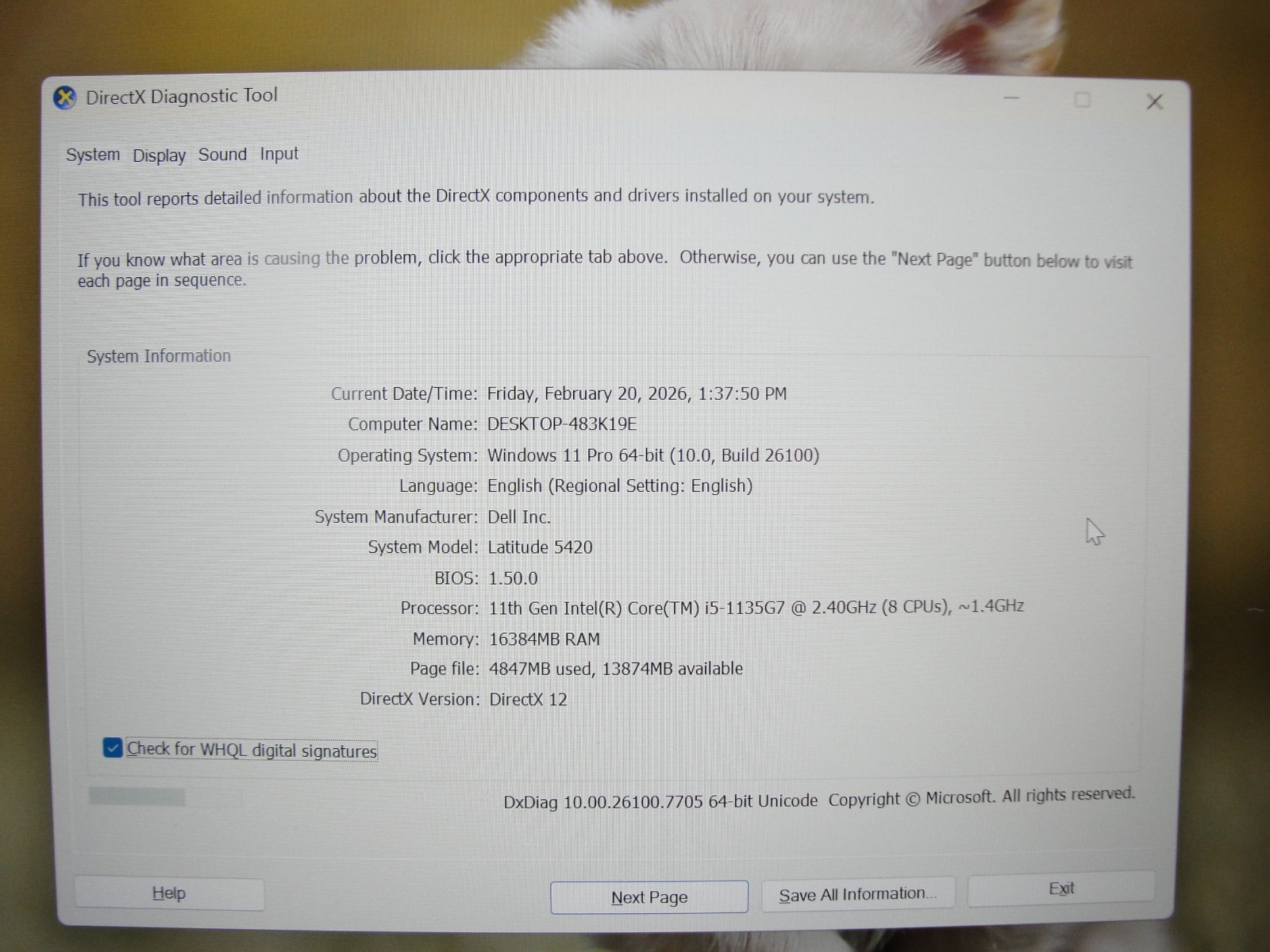 Dell Latitude 5420 14″ FHD i5-1135G7 2.4GHz 16GB RAM 256GB SSD Warranty 01/02/26
