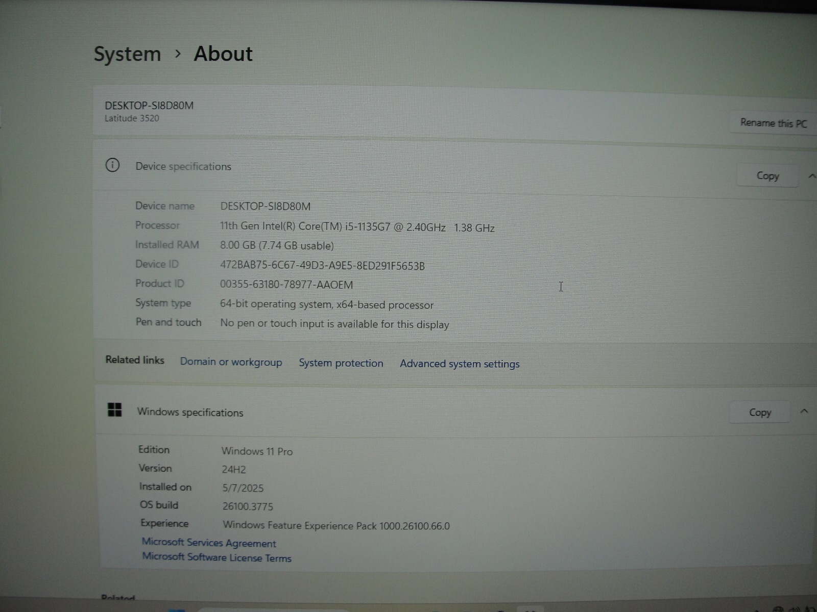 Dell Latitude 3520 15.6” FHD Intel Core i5-1135G7 2.4GHz 8GB 256GB SSD Charger