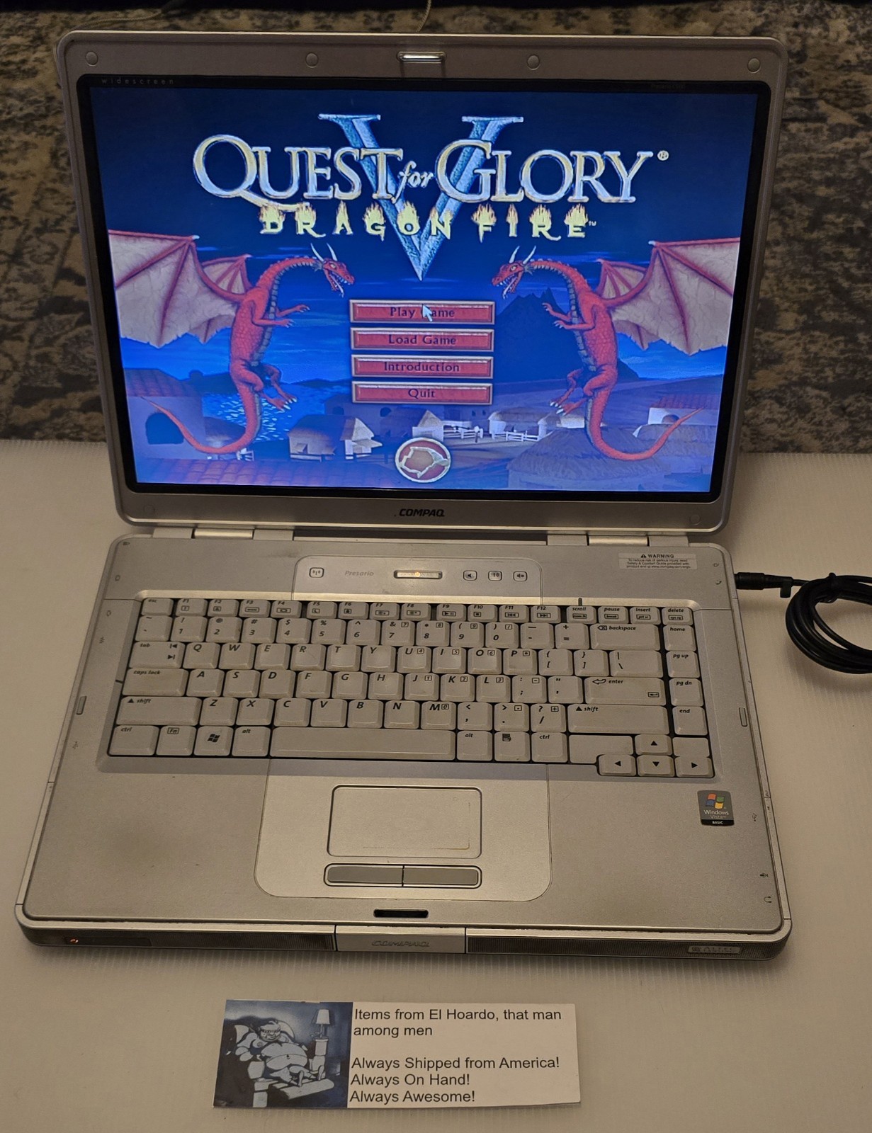 Compaq Presario C500 Laptop Intel Celeron M 1.60 Ghz 2GB Ram 80GB HDD Win XP Pro