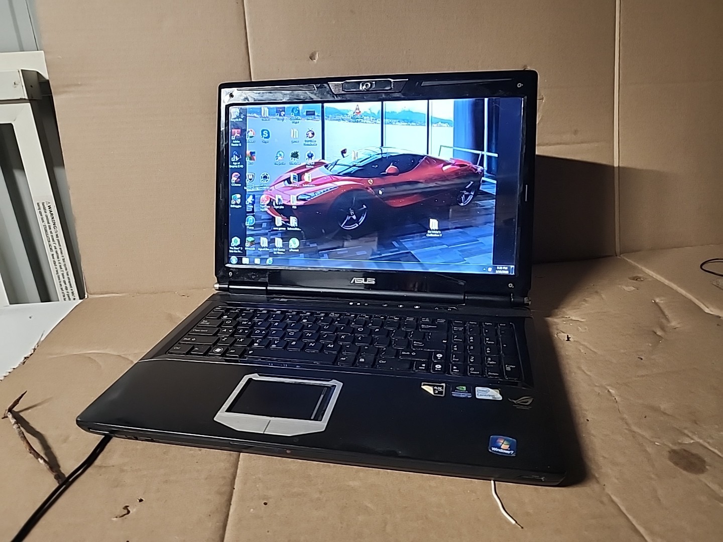 ​Laptop Asus ROG G60 Core 2 Duo P7450 4GB RAM 1GB GTX 260M Win 7 – Para Partes