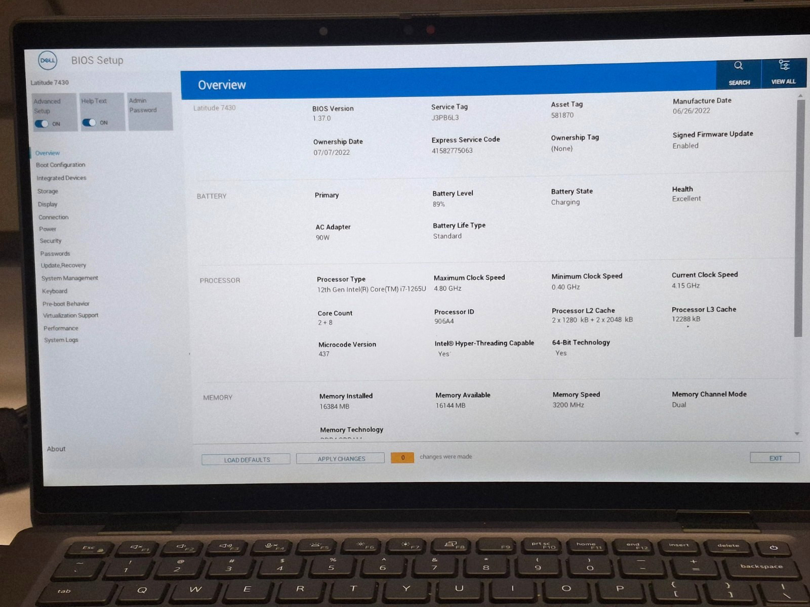 Dell Latitude 7430 Core i7-1265U 16GB Ram 256 GB NVMe Win11P 2-in-1 Touch