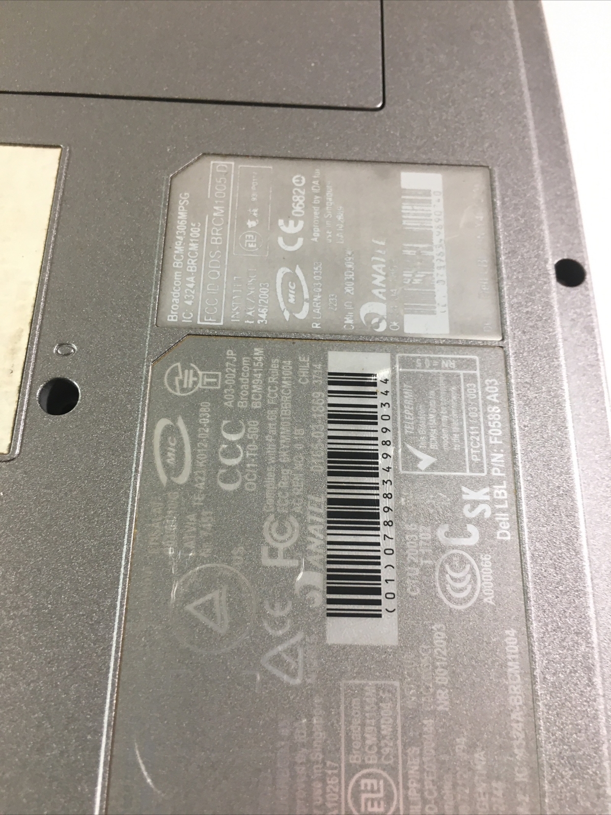 Dell Laptop Inspiron 1150 No power cord to test for parts/ repair untested