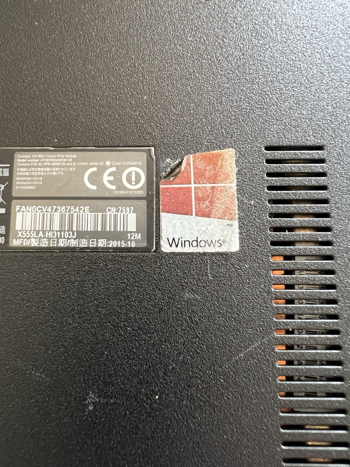 ASUS X555L Laptop Working – With Charger (Battery Needed Read Desc)