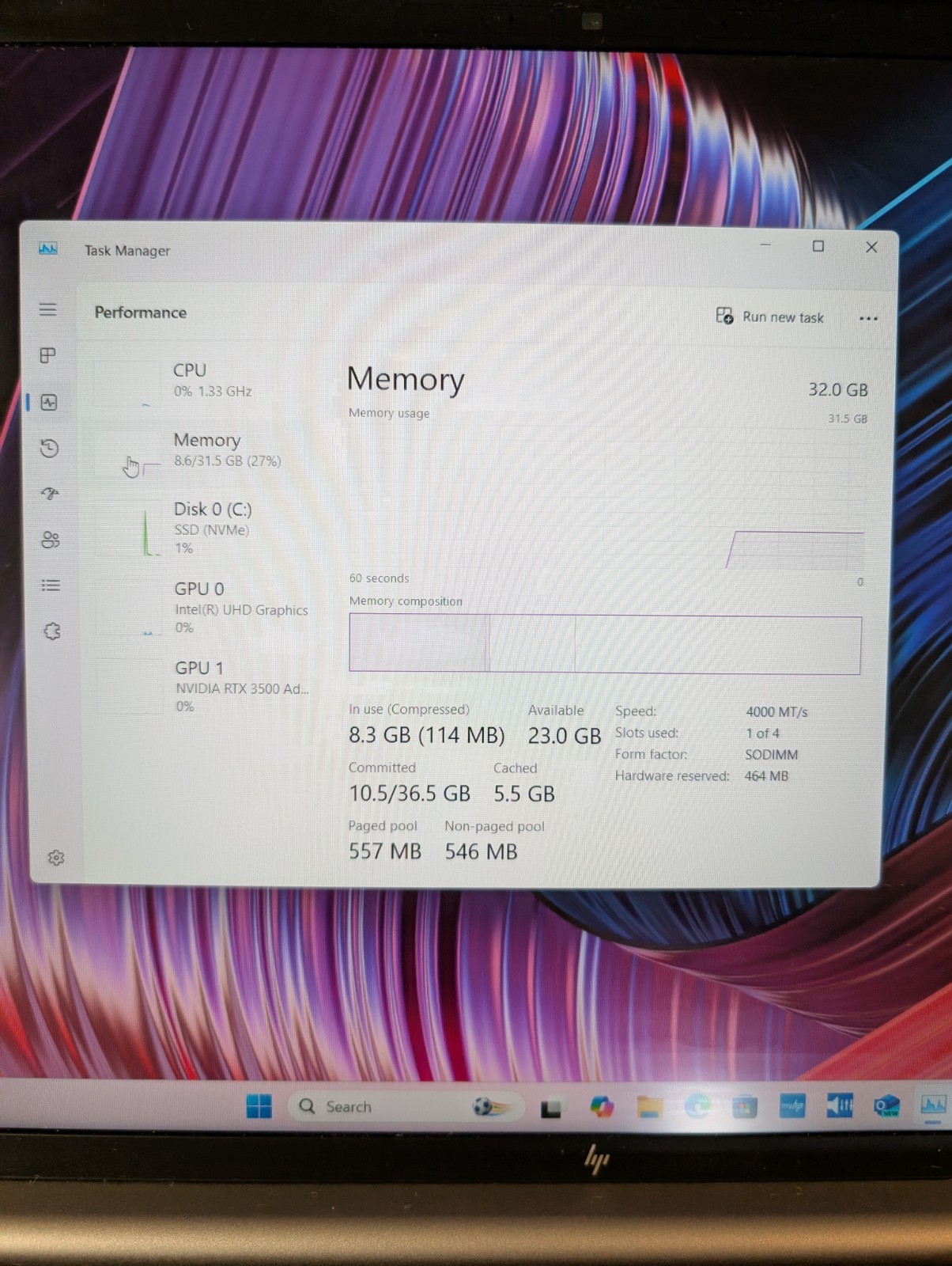 HP Zbook Fury 16 G11 32GB 1TB Intel i9 13th Gen Nvidia RTX 3500 Ada