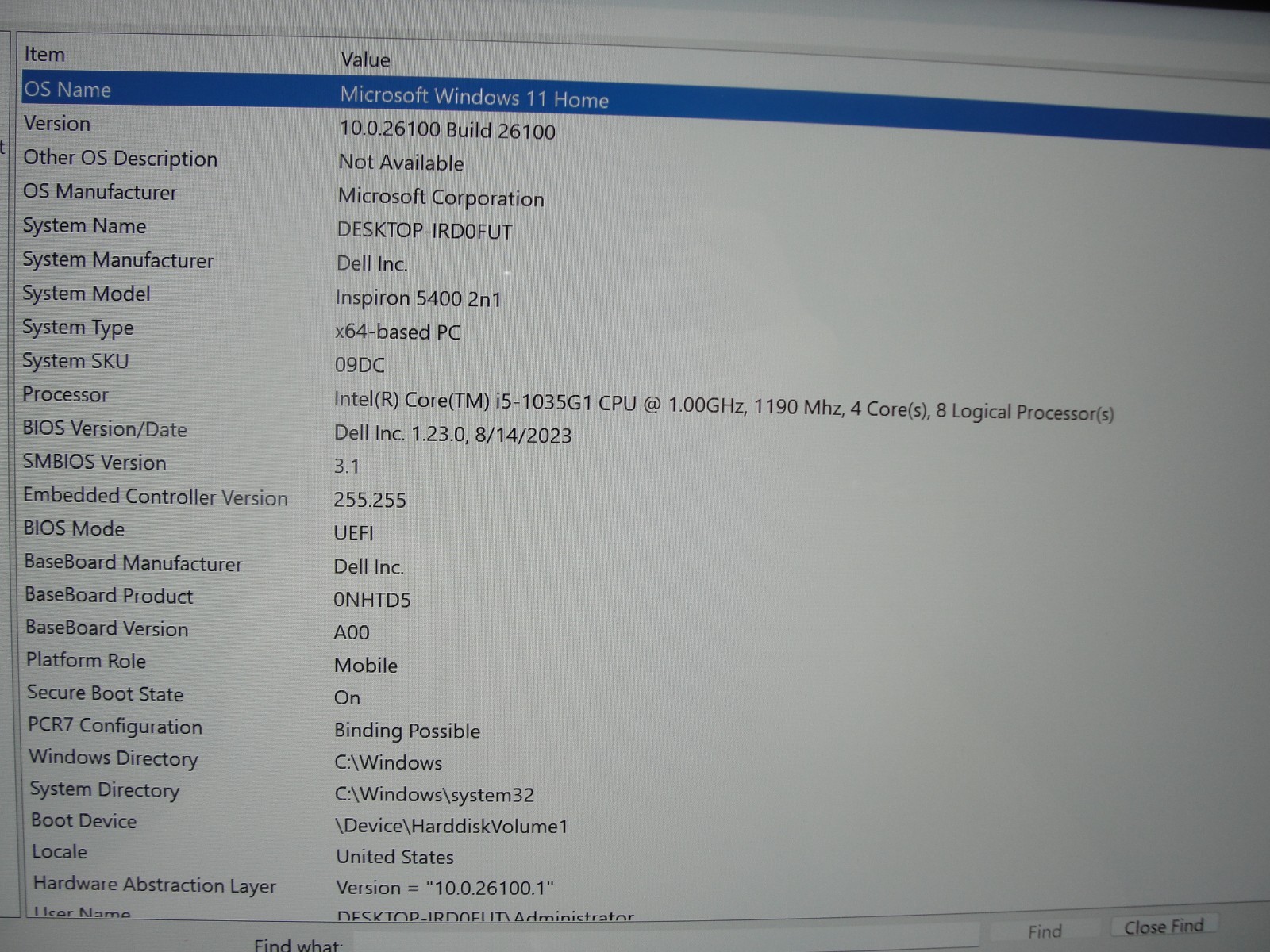 Dell Inspiron 5400 2n1 14”FHD TOUCH Intel Core i5-1035G1 1GHz 8GB SSD Reset256GB