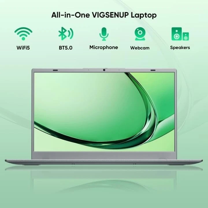 Stylish Silver 15.6″ Laptop – 1080p Display, 256GB SSD & WiFi 5 Connectivity