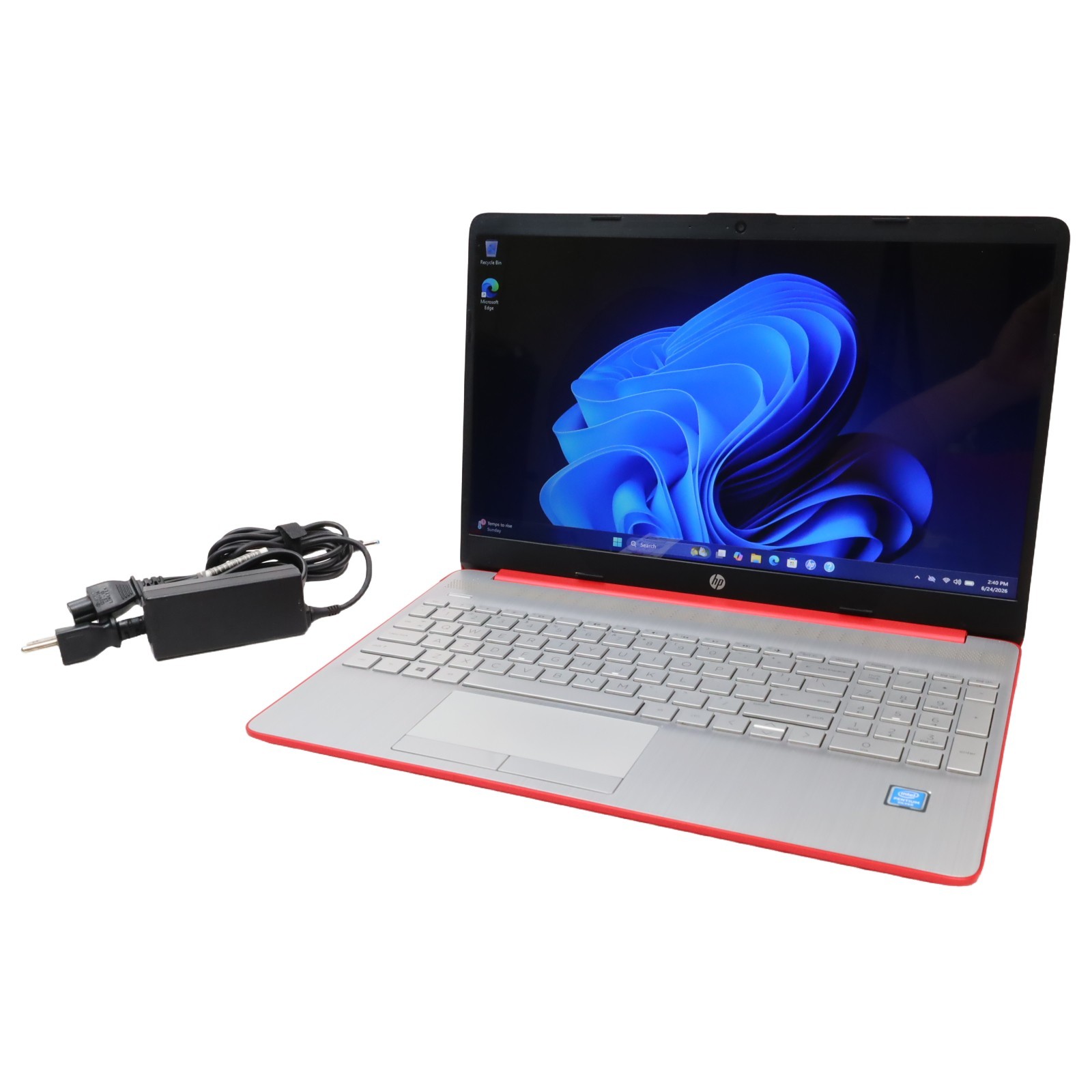 HP 15-DW0083WM Intel Pentium Silver N5000 1.10GHz 4GB RAM 128GB SSD 15.6″ – Red