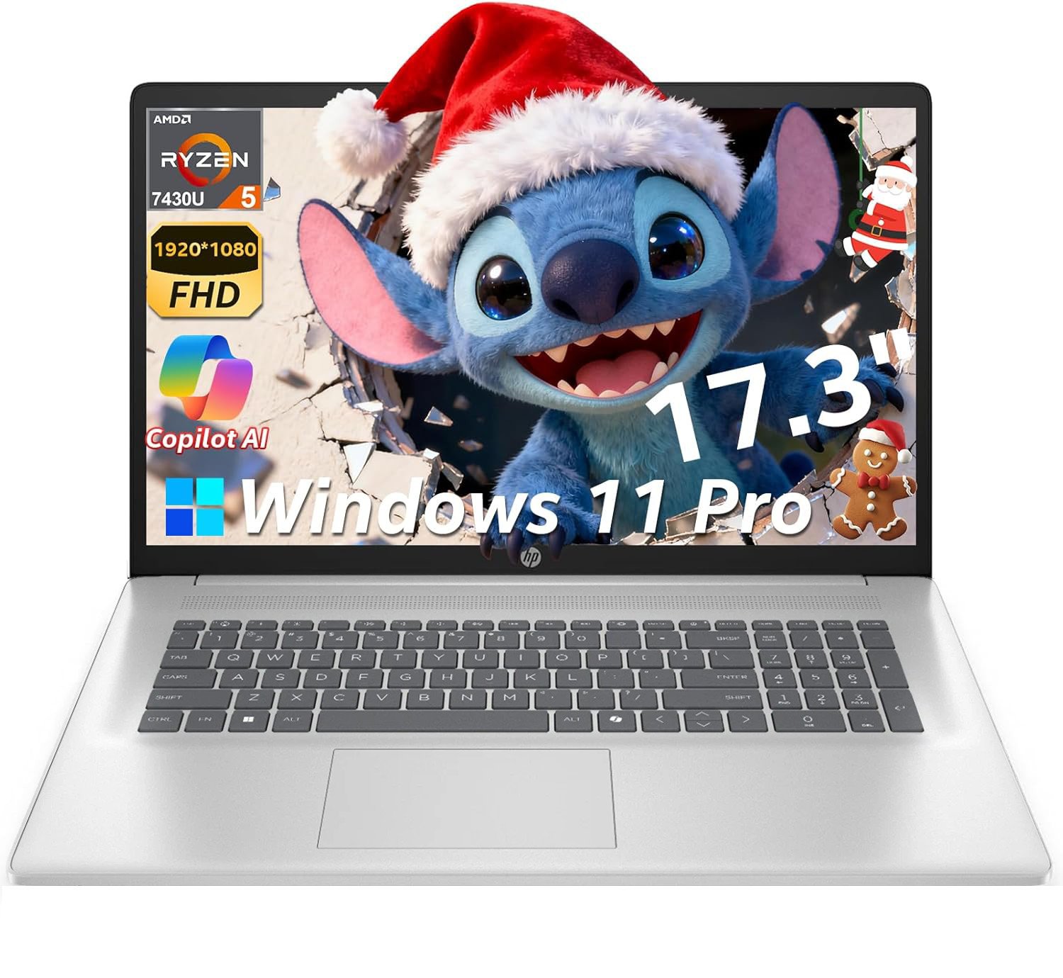 HP 17.3″ FHD Laptop, AMD Ryzen 5 7430U, 32GB RAM 1TB SSD, Anti-Glare, Win11 Pro