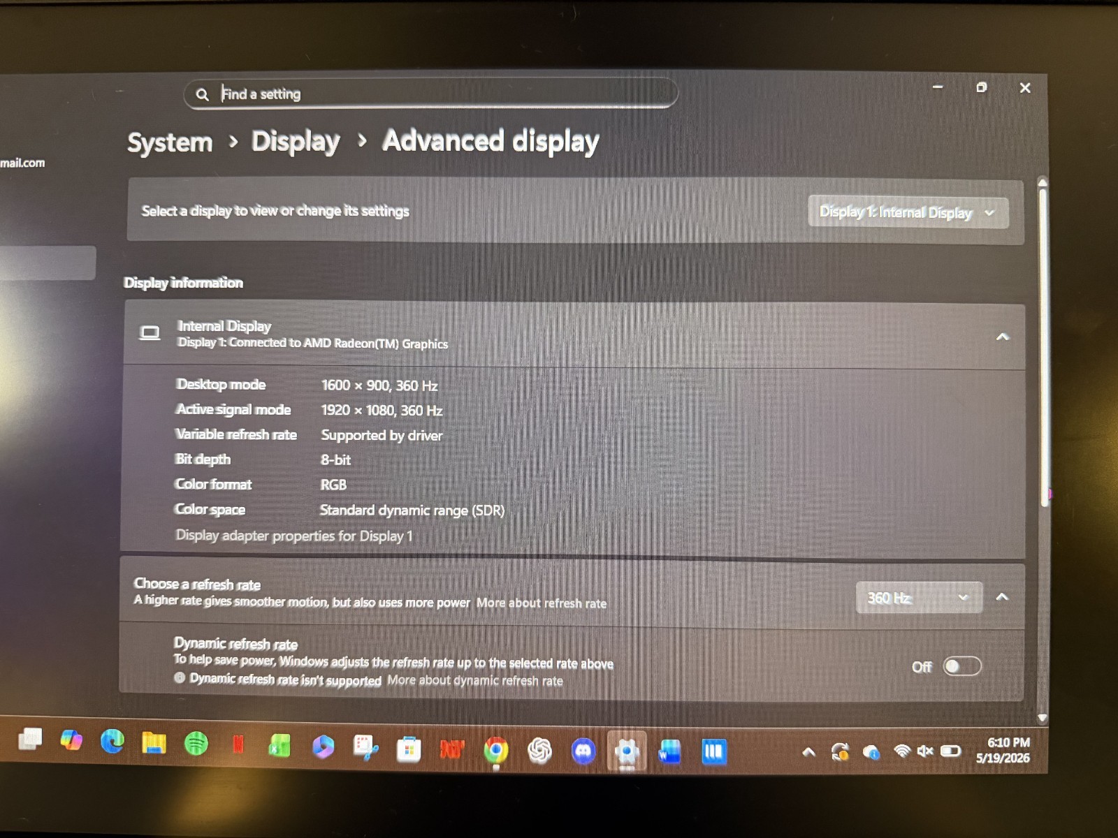 Alienware m15 R5 Ryzen 9 5900HX RTX 3070 16GB 1TB Gaming Laptop 360Hz