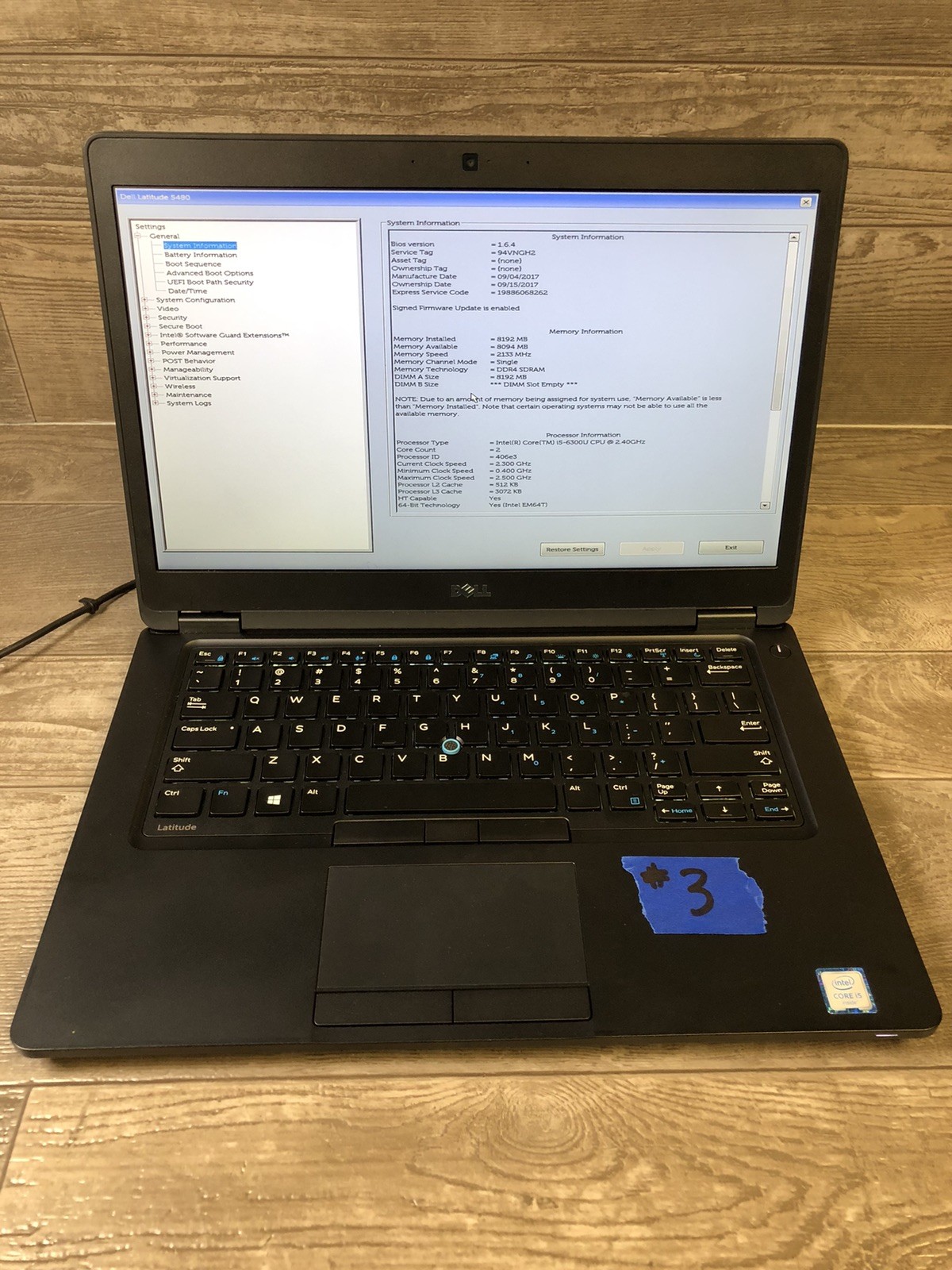 Dell Latitude 5480 14″ Intel Core i5 -6300U 2.40GHz 8GB DDR4 -LOT OF 5 UNLOCKED