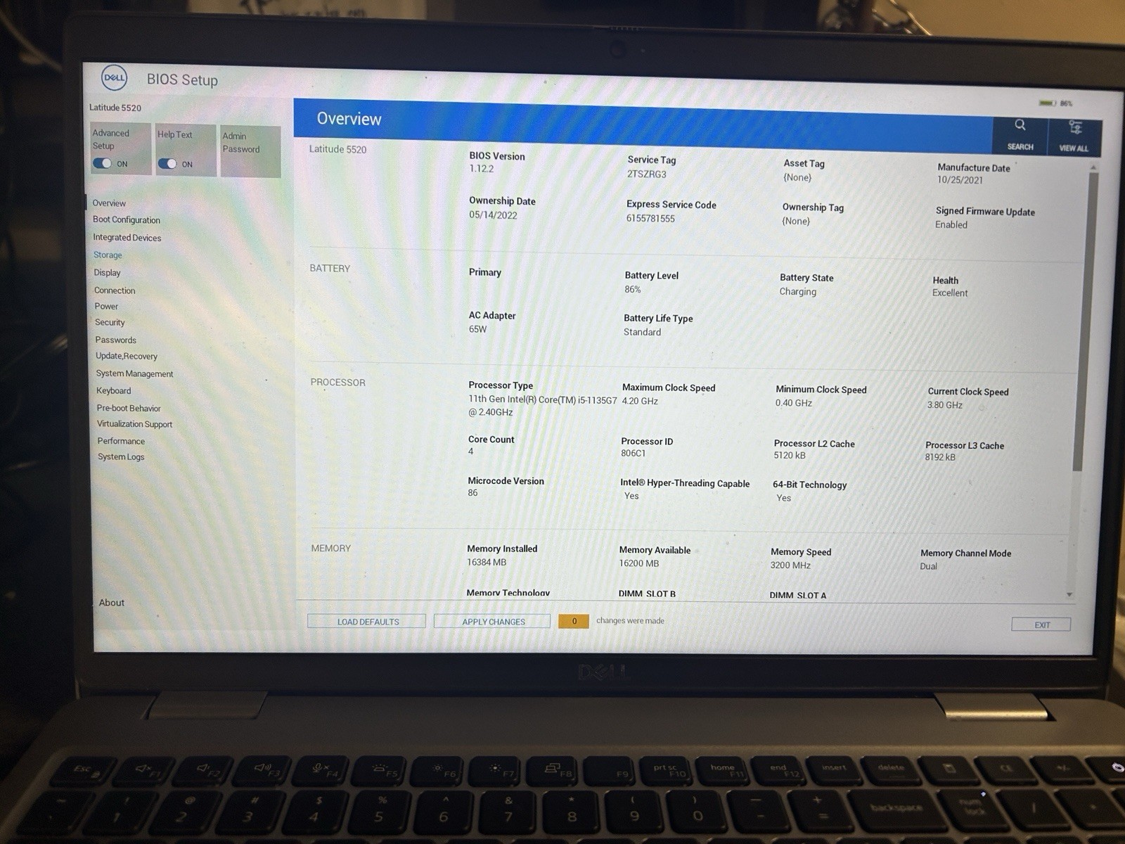 Dell Latitude 5520 i5-1145G7 16GB RAM NVMe 15.6″ 2.4GHZ. No OS/HDD/POWER PLUG.