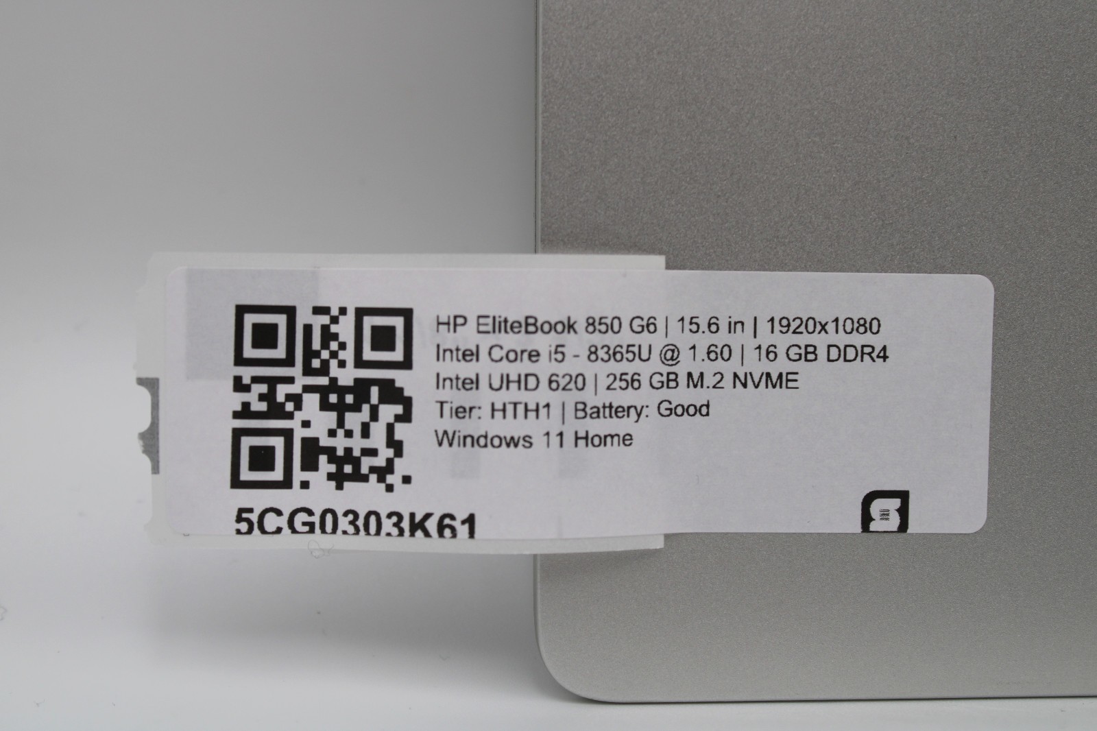 HP EliteBook 850 G6 _ i5-8365U @ 1.6 _ 16GB RAM _ 256GB SSD _ W11H