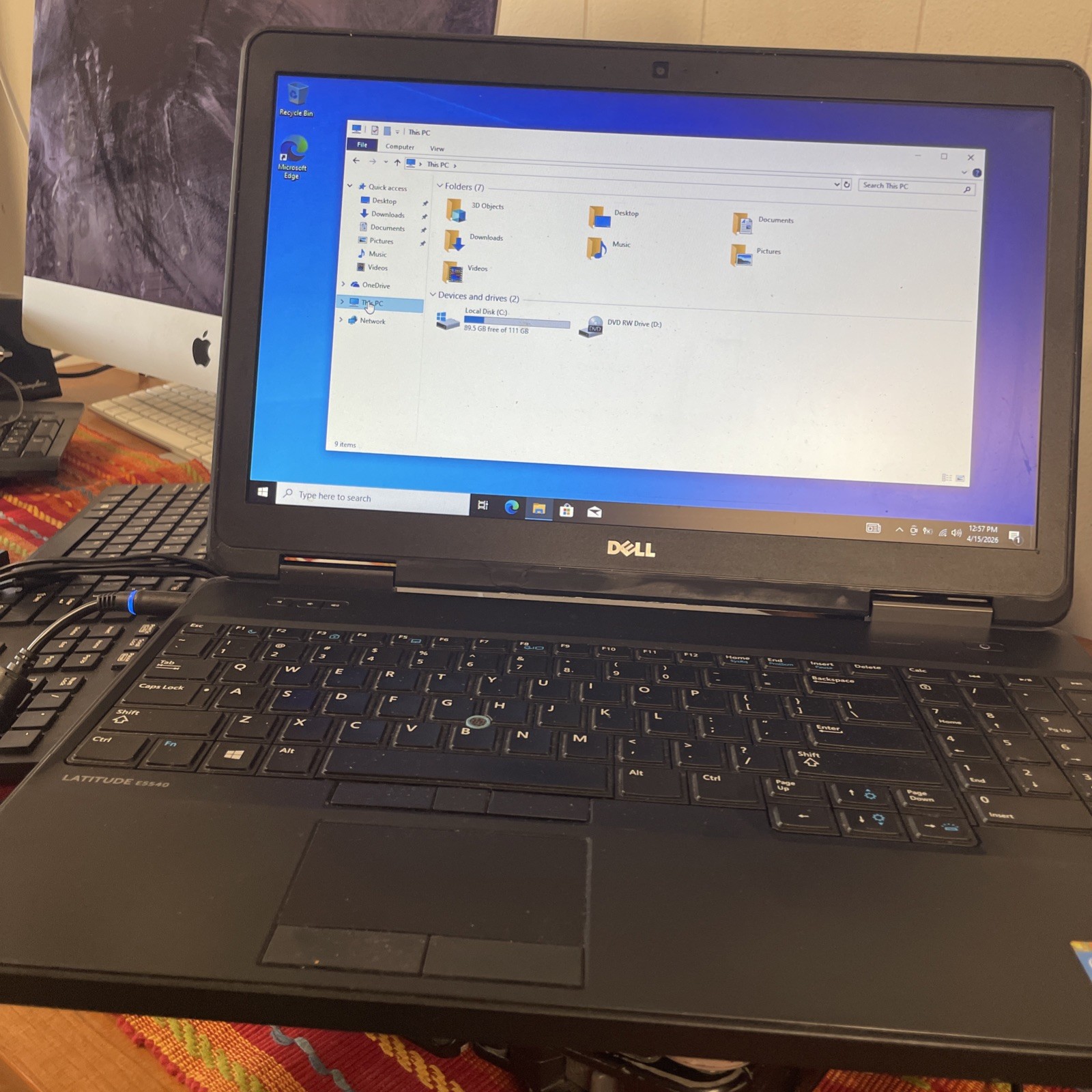Dell Latitude E5540 Intel Core I7-4600U 2.10 GHZ 8 GB RAM 120 SSD Win 10 Pro