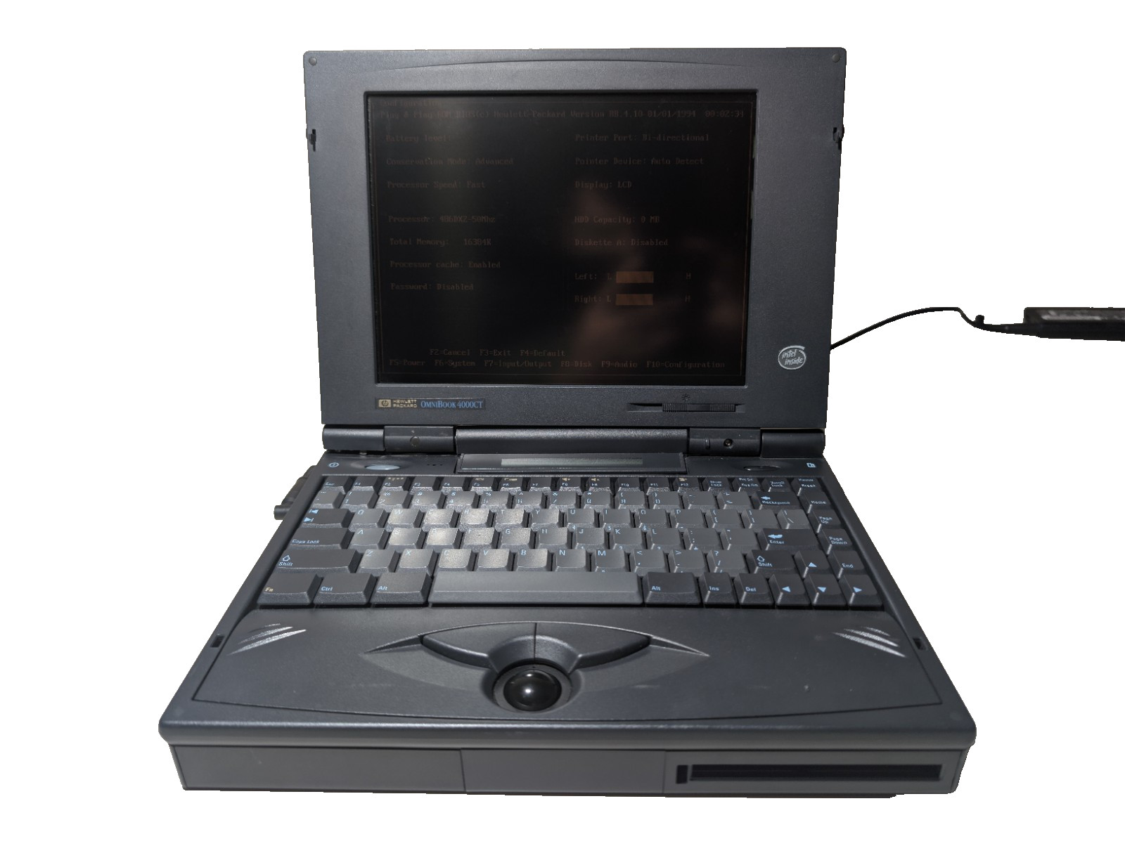 HP OMNIBOOK 4000CT | 486DX2-50Mhz | 16MB RAM | NO HDD Vintage Computing RARE