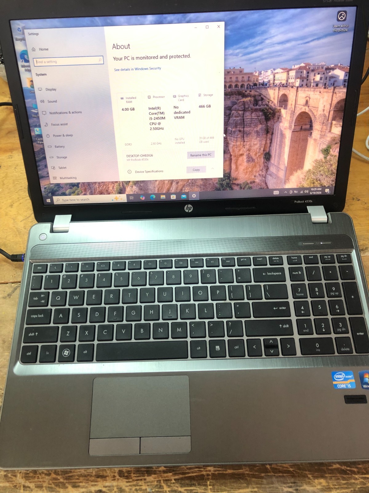 Hp ProBook 4530s Laptop i5-2450M,4GB 500GB , Tested