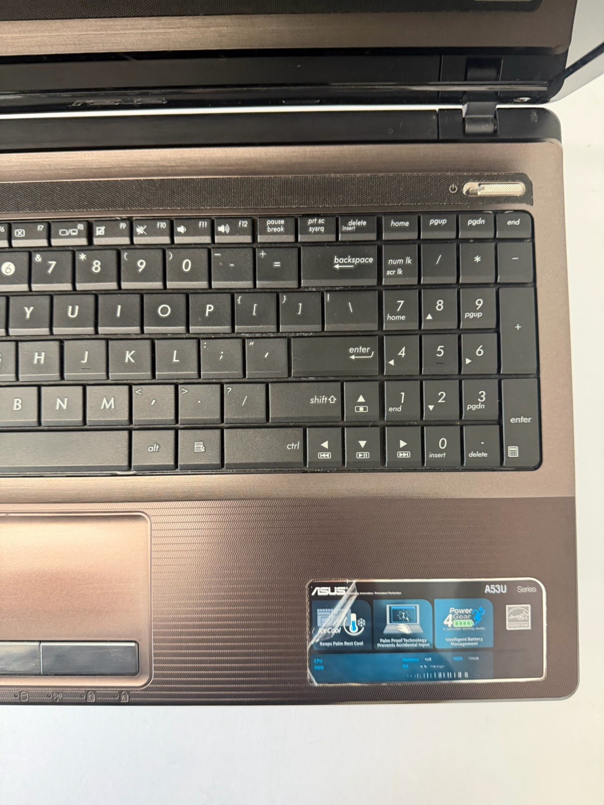 Asus A53U Laptop – Good Screen – AMD E-350 – Read Des
