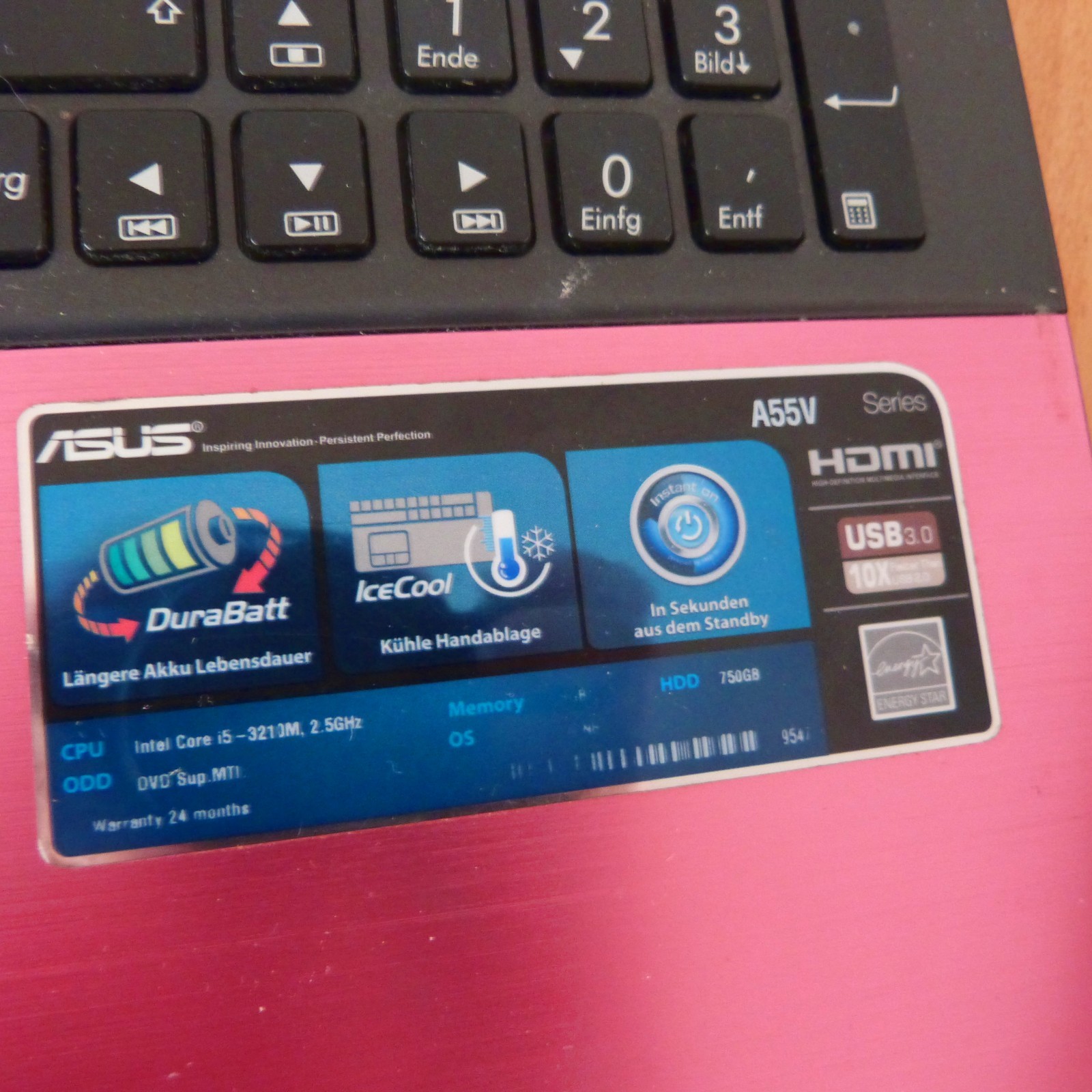 Asus K55 Pink Lady 15″ l 16GB RAM NEW l SSD Windows 11 l TURBO i5 GeForce