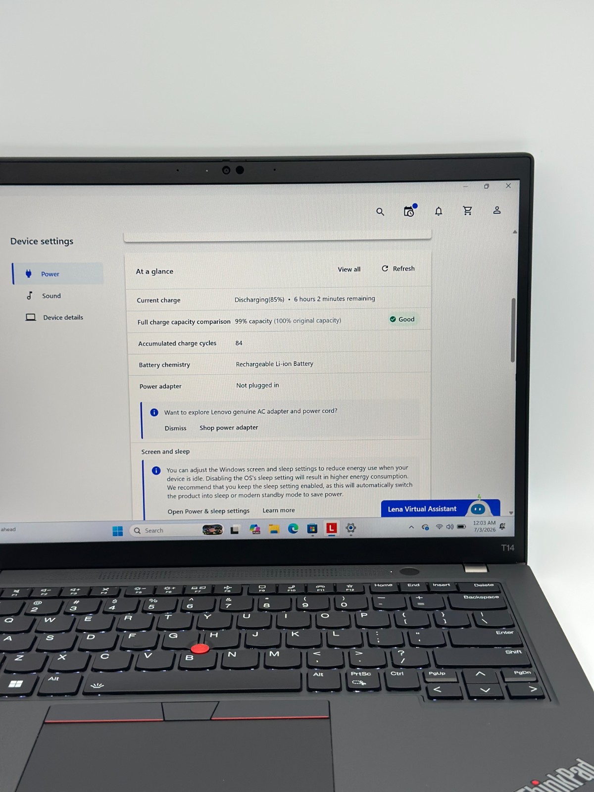 Lenovo ThinkPad T14 Gen 3 Laptop AMD RYZEN 7 PRO 6850U 16GB RAM 256GB SSD W11P