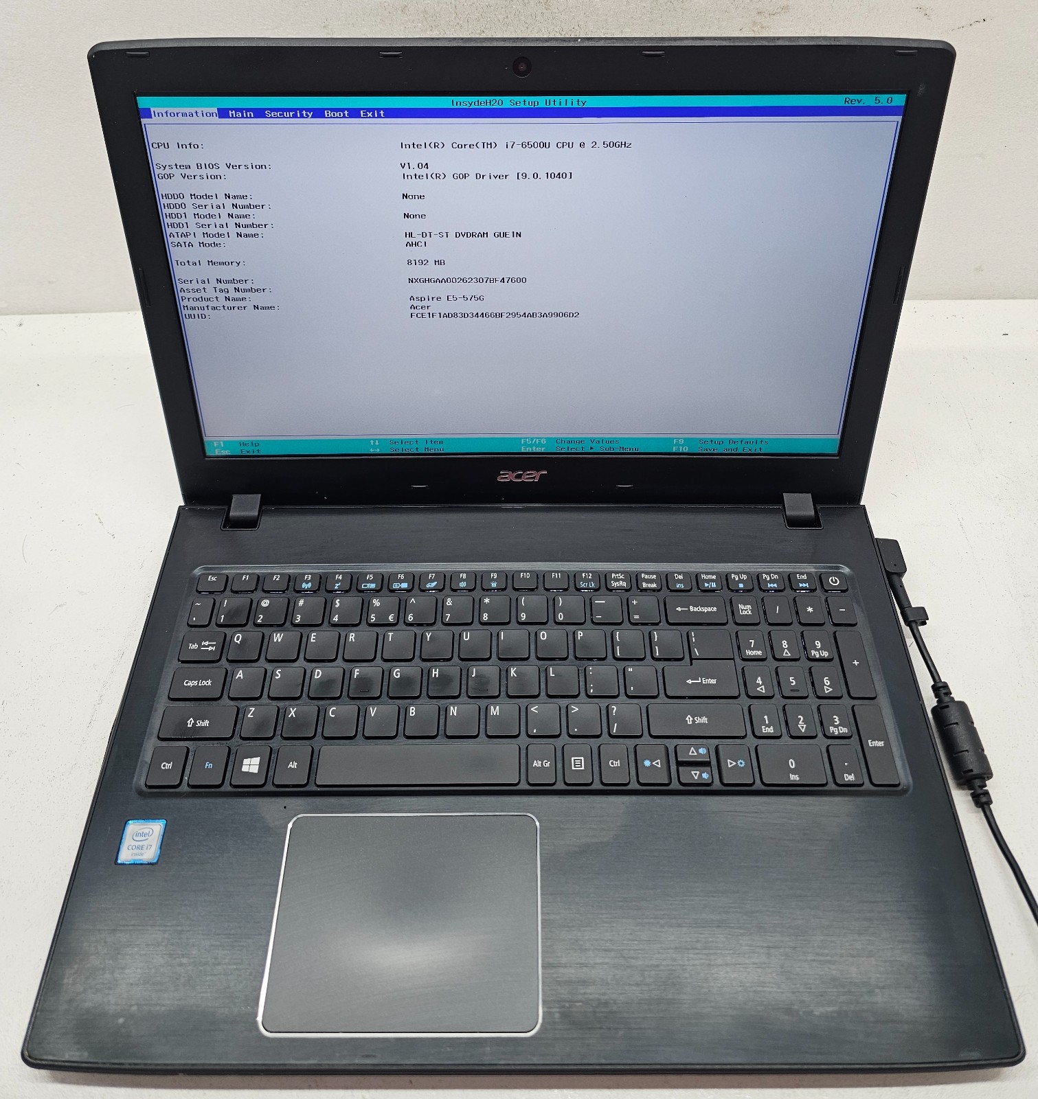 Acer Aspire E5-575G-76YK 15.6″ Laptop Intel Core i7-6500U 8GB Ram NO HD/OS (FL)
