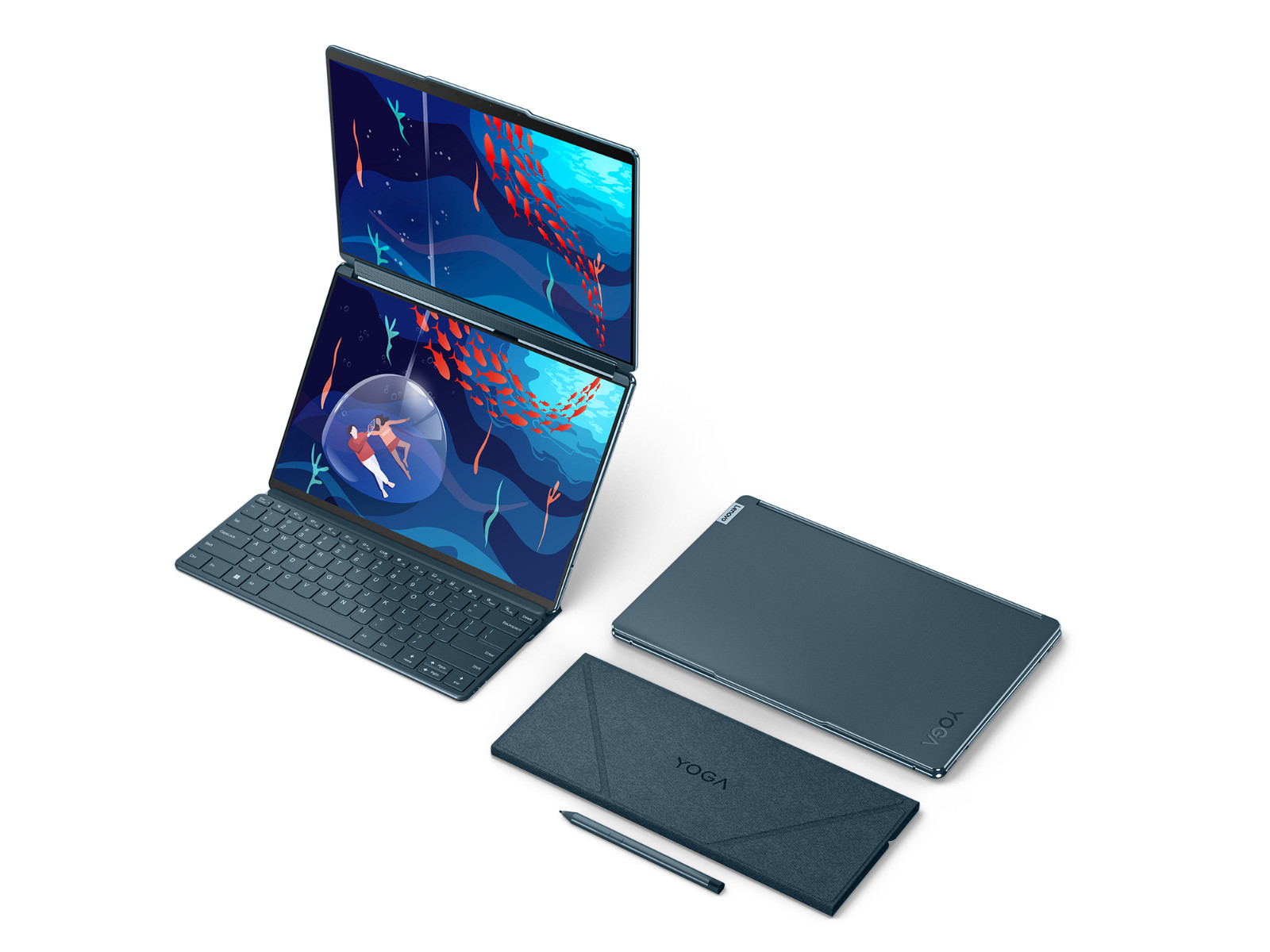 UK ENGLISH KEYB LENOVO YOGA BOOK 9i 2x 13″ DUAL DISPLAY TOUCH i7 16GB 1TB PEN GAR
