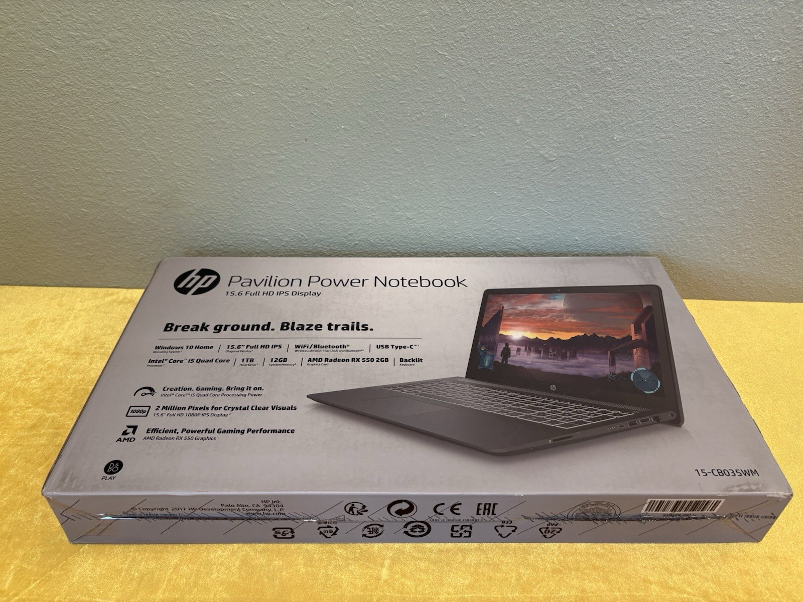 HP Pavilion Power 15.6″ Laptop 15-cb035wm (Intel Core i5, 12GB RAM, 1TB) Sealed