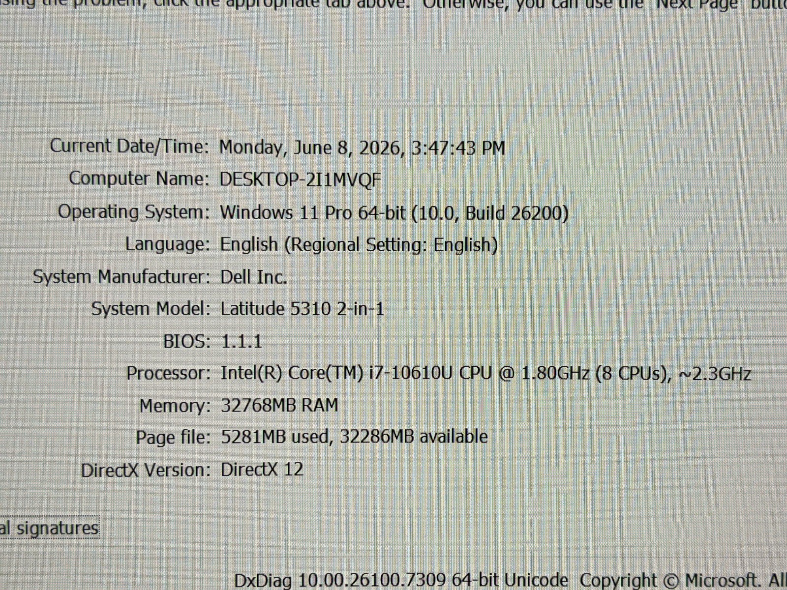 Dell Latitude 5310 2n1 13.3″ FHD TOUCH i7-10 vPRO 1.8GHz 32GB 512GB SSD W11P +PA