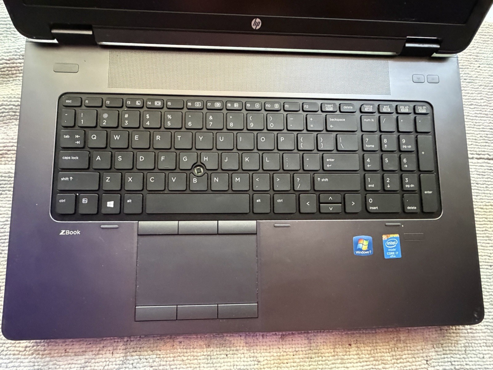 HP ZBook 17 17in Core i7 2.70GHz HDD Dedicated GPU No OS, Parts, Boots up..