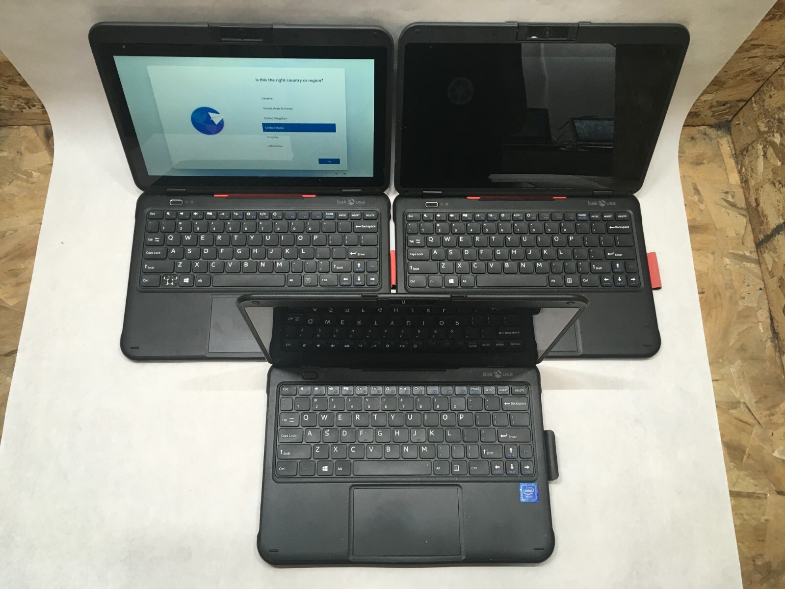 Lot of 7 Bak USA Atlas ED20EA2 ED20GM Broken Screens Bad Keyboards For Parts- FT