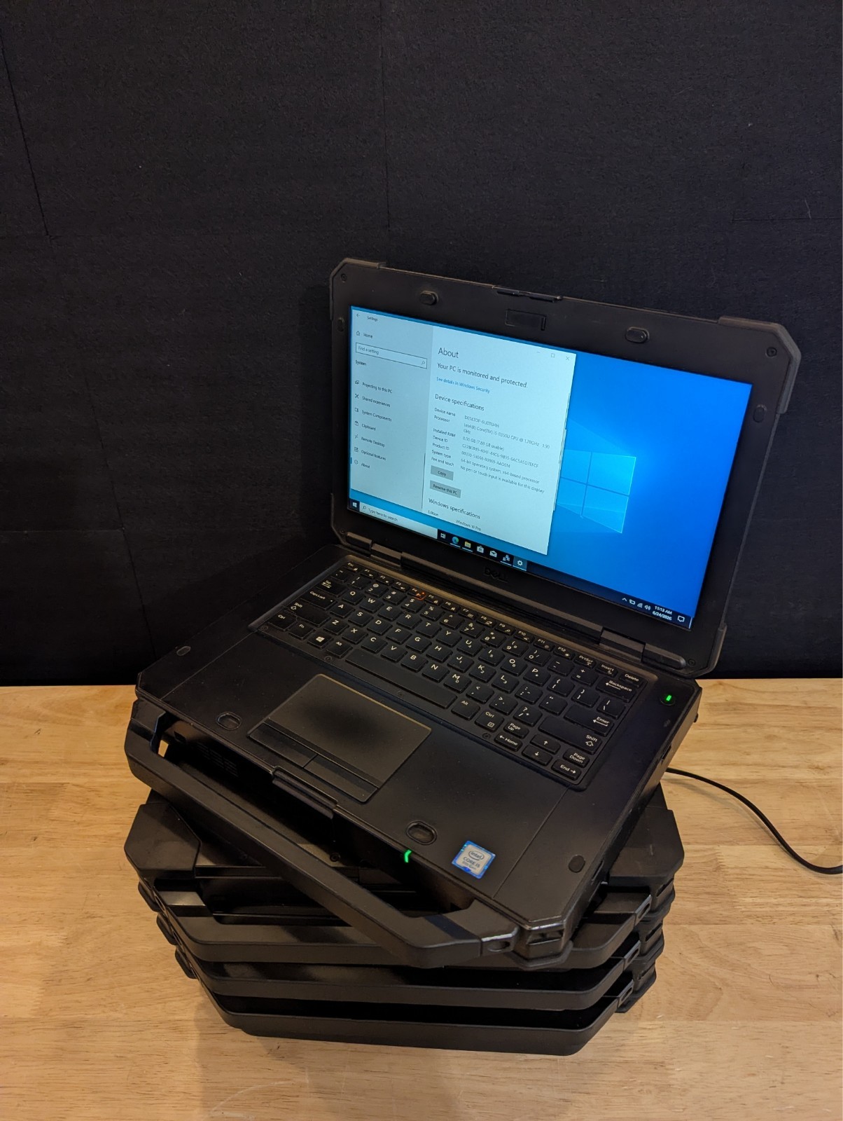 Dell 5424 Rugged, i5-8350U 256Gb 8Gb Win 10 Lot of 5