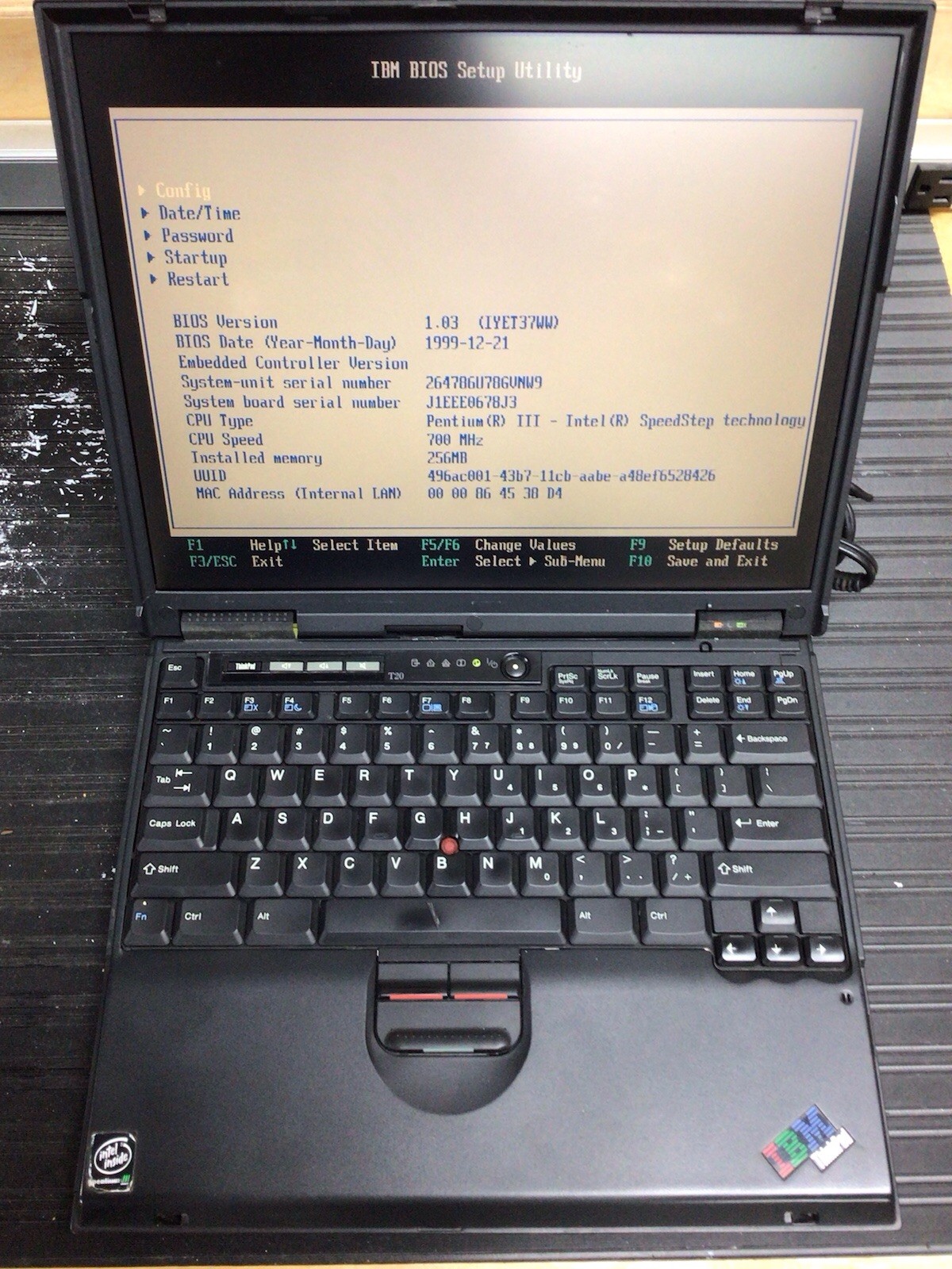 Lot 2x Vintage IBM ThinkPad T20 Series AS IS For Parts