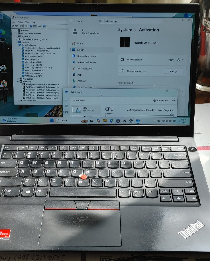 Lenovo ThinkPad E14 Gen 2 20T6-002LUS Black (Wi-Fi) Ryzen 5 4500u 8GB Parts