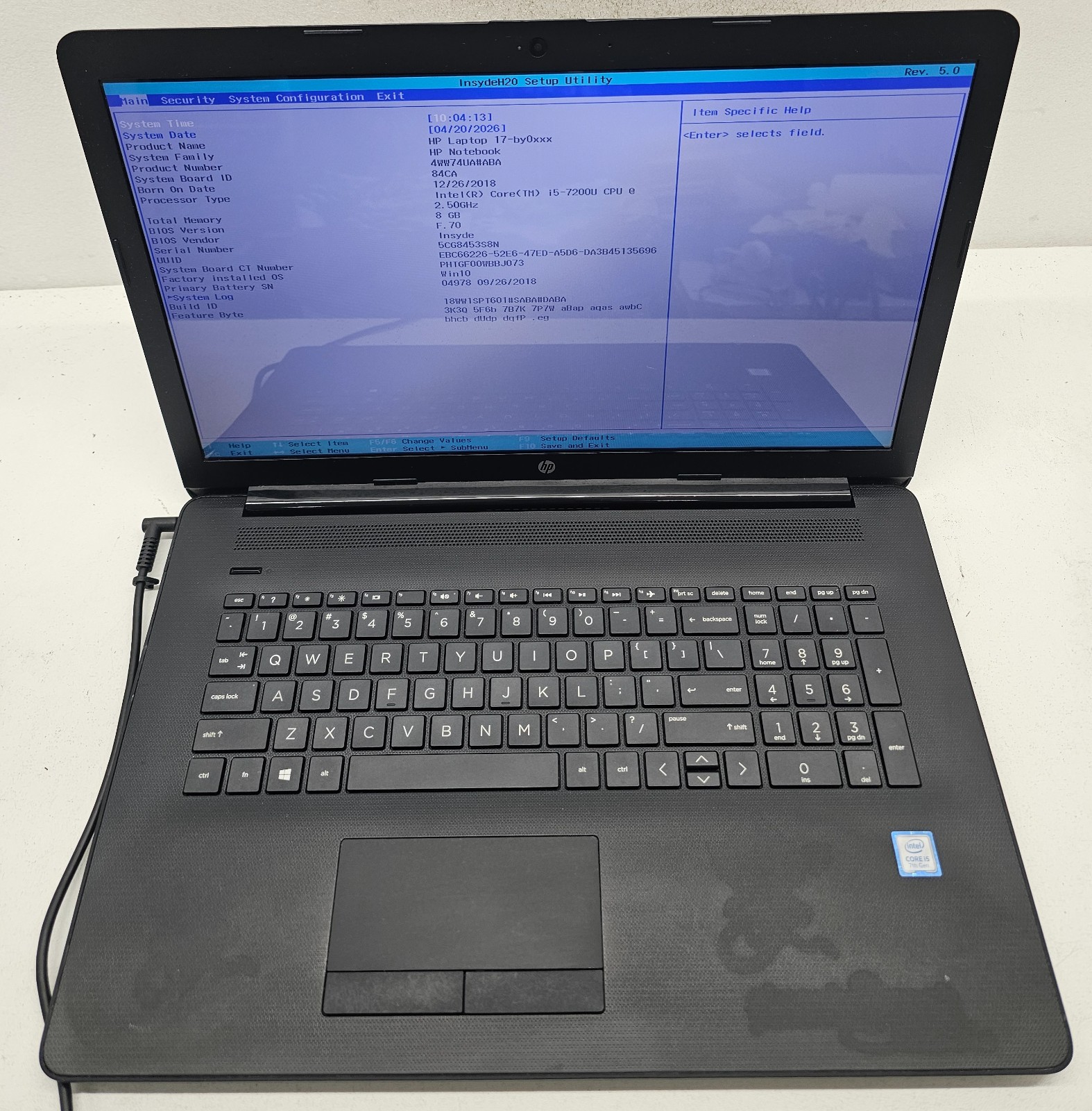 HP 17-by0021dx 17.3″ Laptop Intel Core i5-7200U 8GB RAM NO HD/OS (FL)
