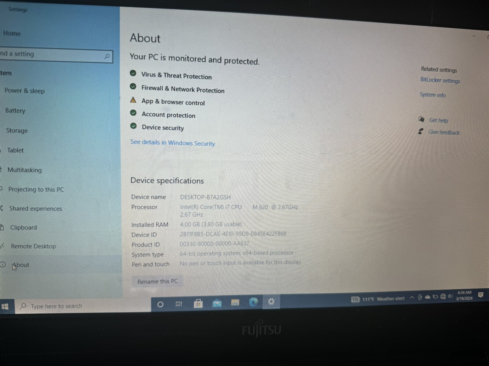 Fujitsu LifeBook S Series S760 i5-M520 2.40GHz, 4GB RAM, 320GB HDD DE06-03-Works
