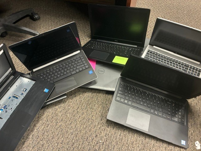 Box of laptops