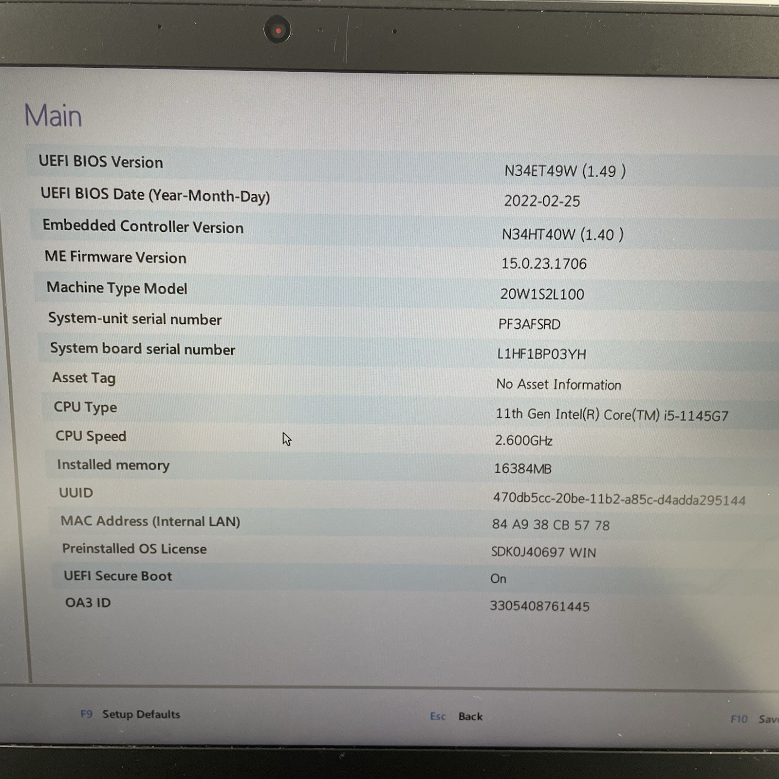 Lenovo ThinkPad T14 Gen 2 14″ i5-1145G7 2.60 GHz 16 GB RAM No SSD No OS READ