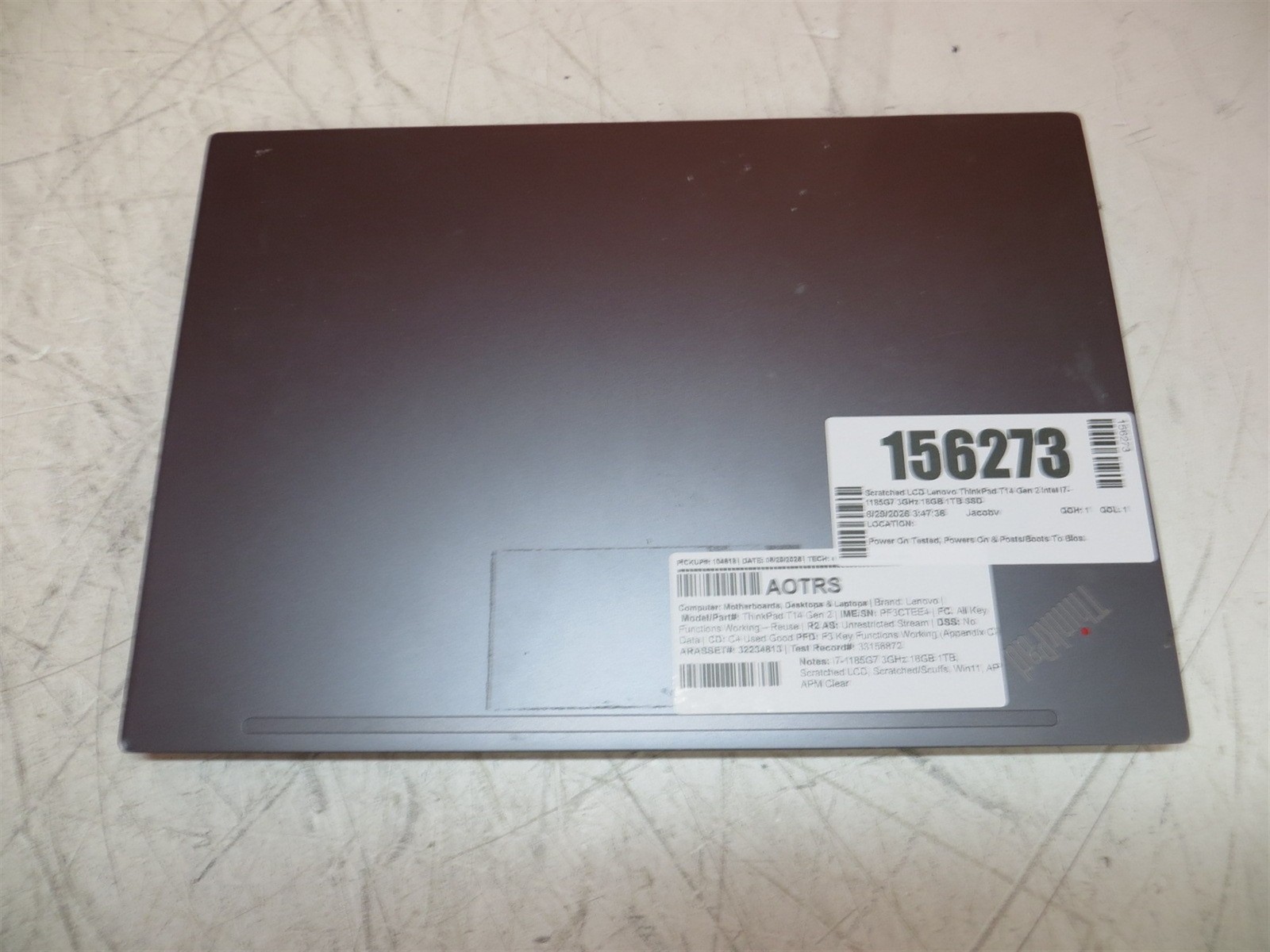 Scratched LCD Lenovo ThinkPad T14 Gen 2 Intel i7-1185G7 3GHz 16GB 1TB SSD