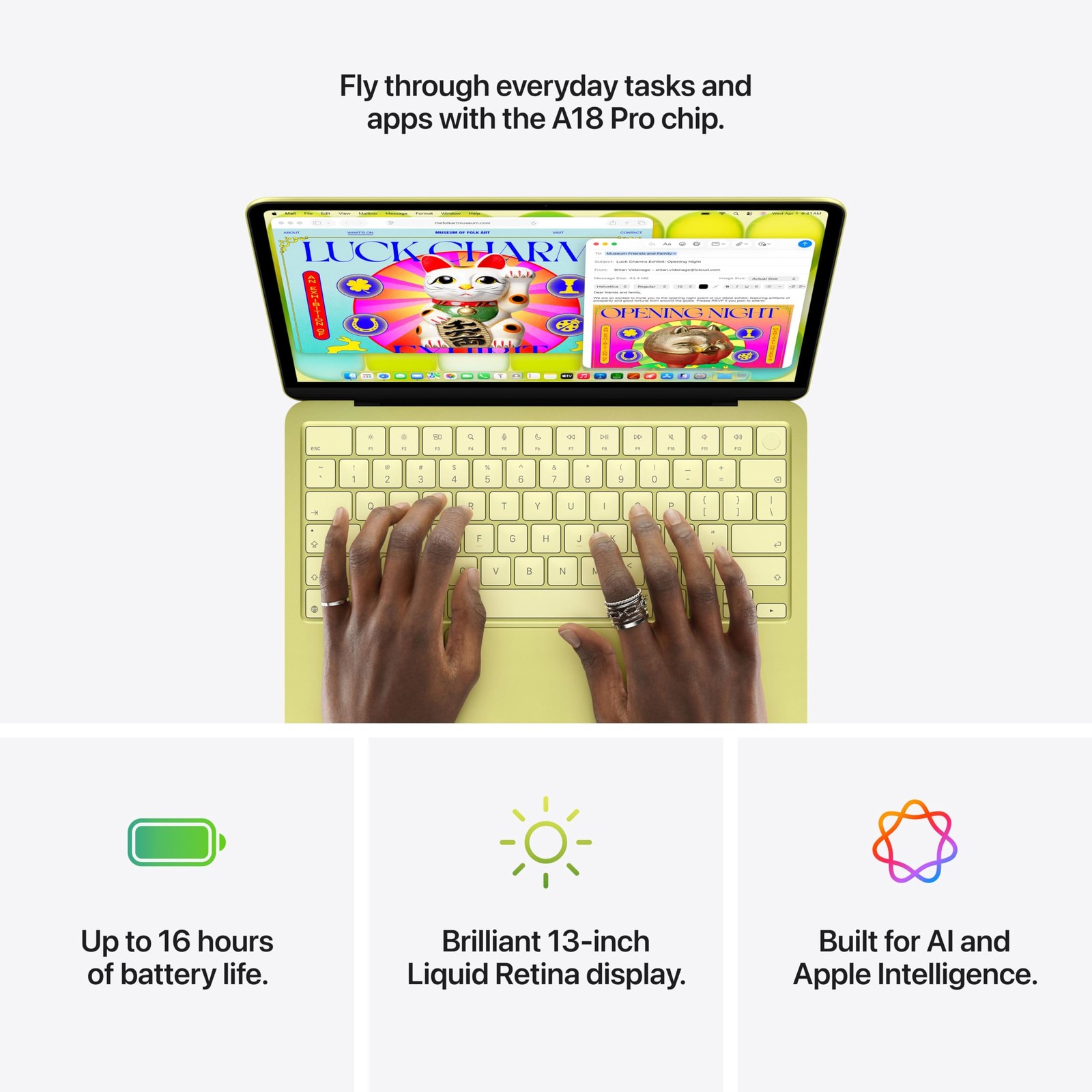 Apple 2026 MacBook Neo 13inch Laptop with A18 Pro chip Built for AI and Apple…