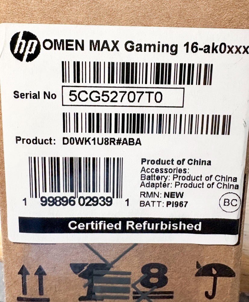 HP OMEN MAX 16 Ryzen AI 9 HX 375 RTX 5070 16GB 512GB SSD Win 11