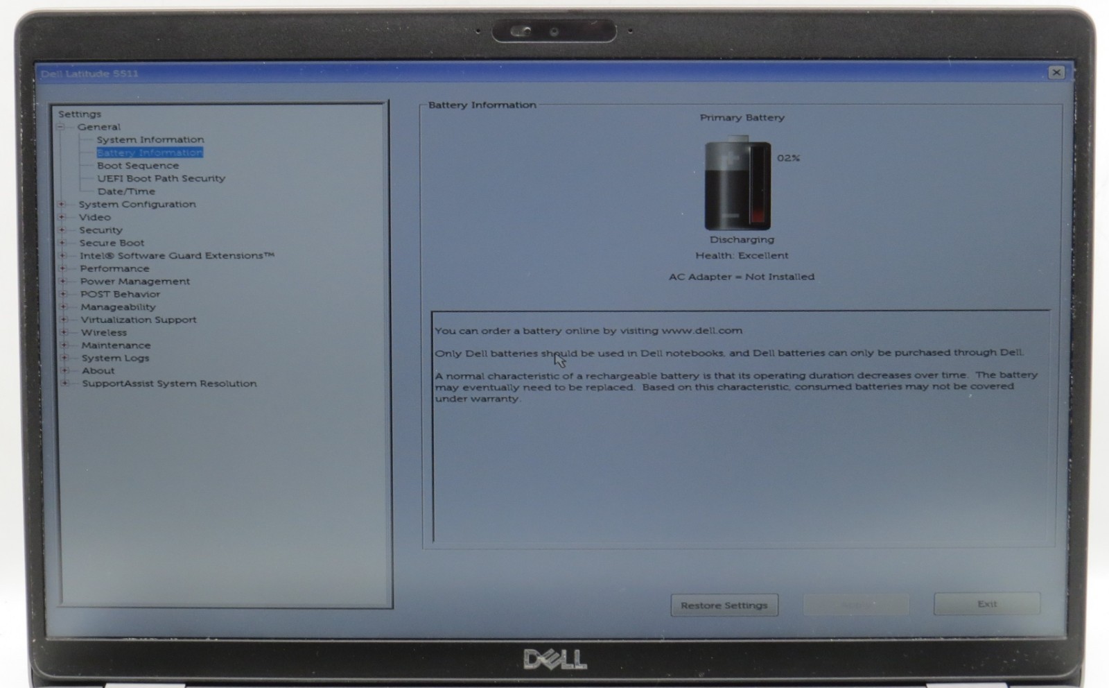 Dell Latitude 5511 i7-10850H 16GB DDR4 RAM 256GB m.2 Win 11 Pro
