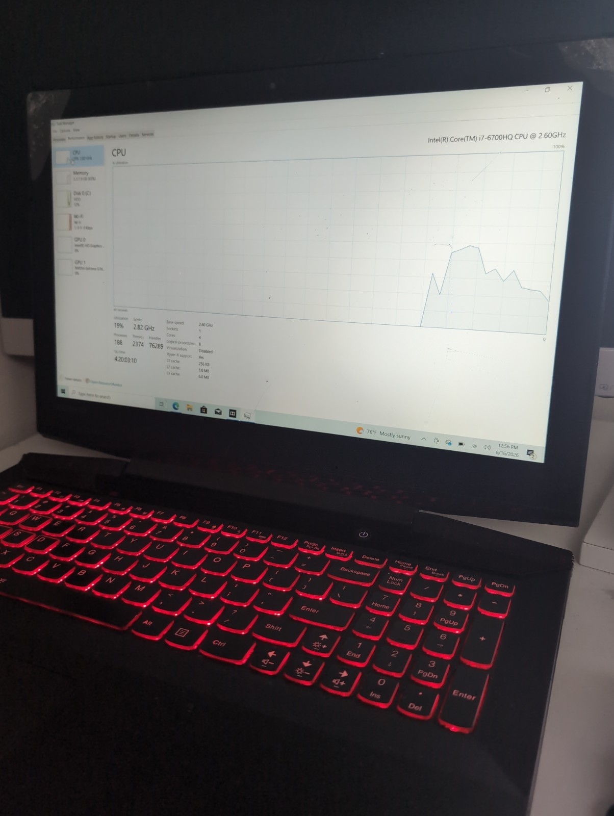 Lenovo Gaming IdeaPad Y700-15ISK Laptop I7-6700HQ Nvidia 960 4GB VRAM 8GB RAM
