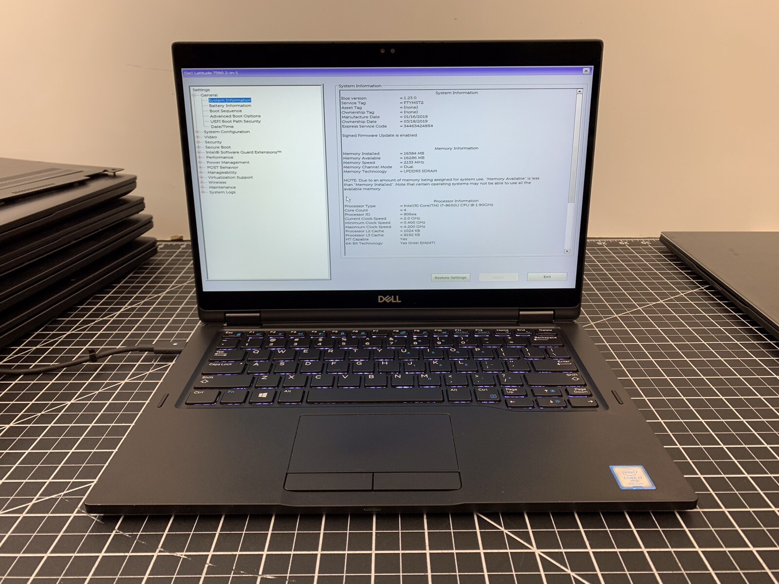 Dell Latitude E7390 Touch 13.3” Core i7-8650U @ 1.90 GHz | 128GB, 16GB | #T541