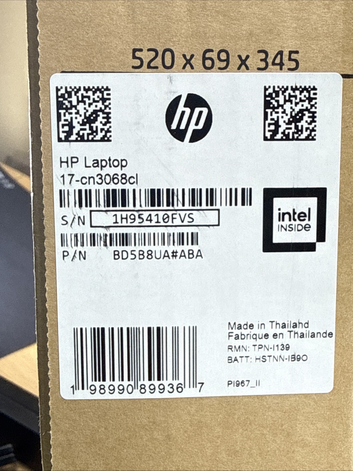 HP 17-cn3068cl 17.3″ FHD i5-1334U 8GB 512GB SSD Win11 Laptop Silver