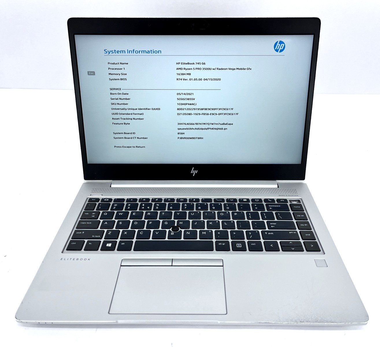 HP EliteBook 745 G6 14″ AMD Ryzen 5 PRO 3500U Radeon 16GB 512GB *Grade C*
