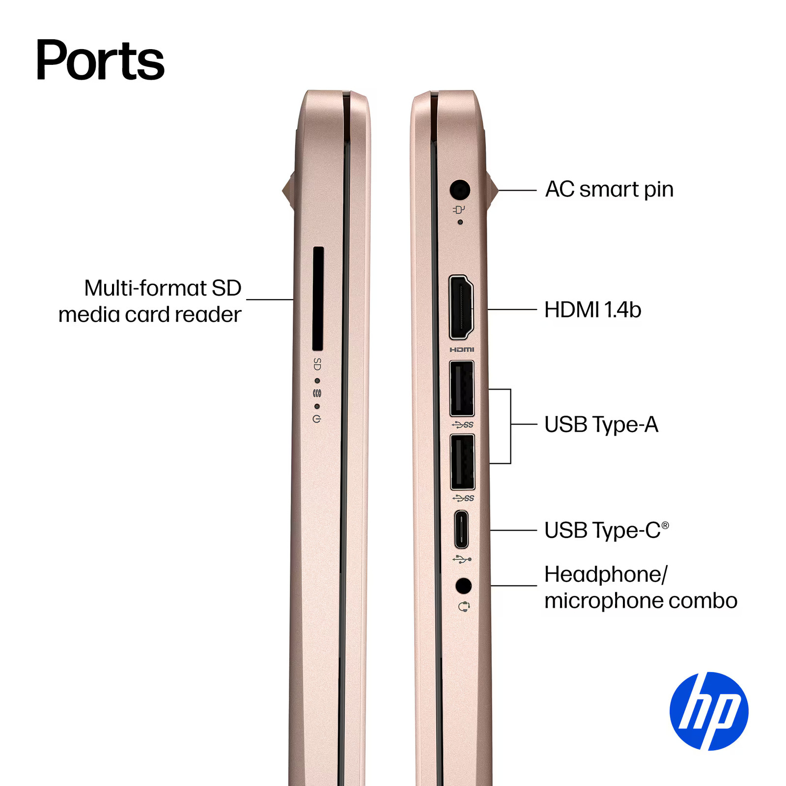 HP Laptop 14-dq3015dx 14″HD Intel Celeron N4500 4GB 64GB EMMC Storage Win11 home