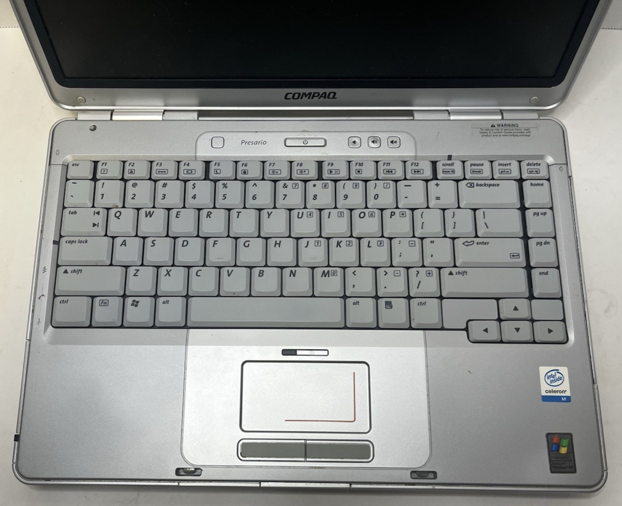 Compaq Presario V2000 Laptop Untested No Power Cord
